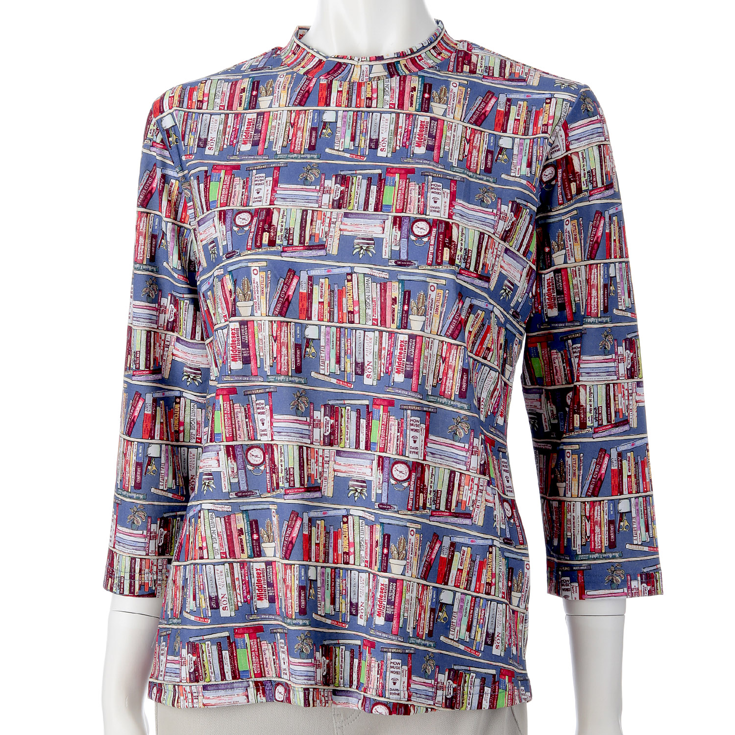 SZ天竺本棚柄7分袖プルオーバー - 画像4