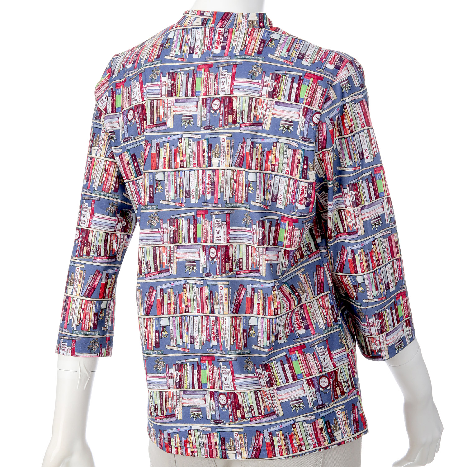 SZ天竺本棚柄7分袖プルオーバー - 画像5