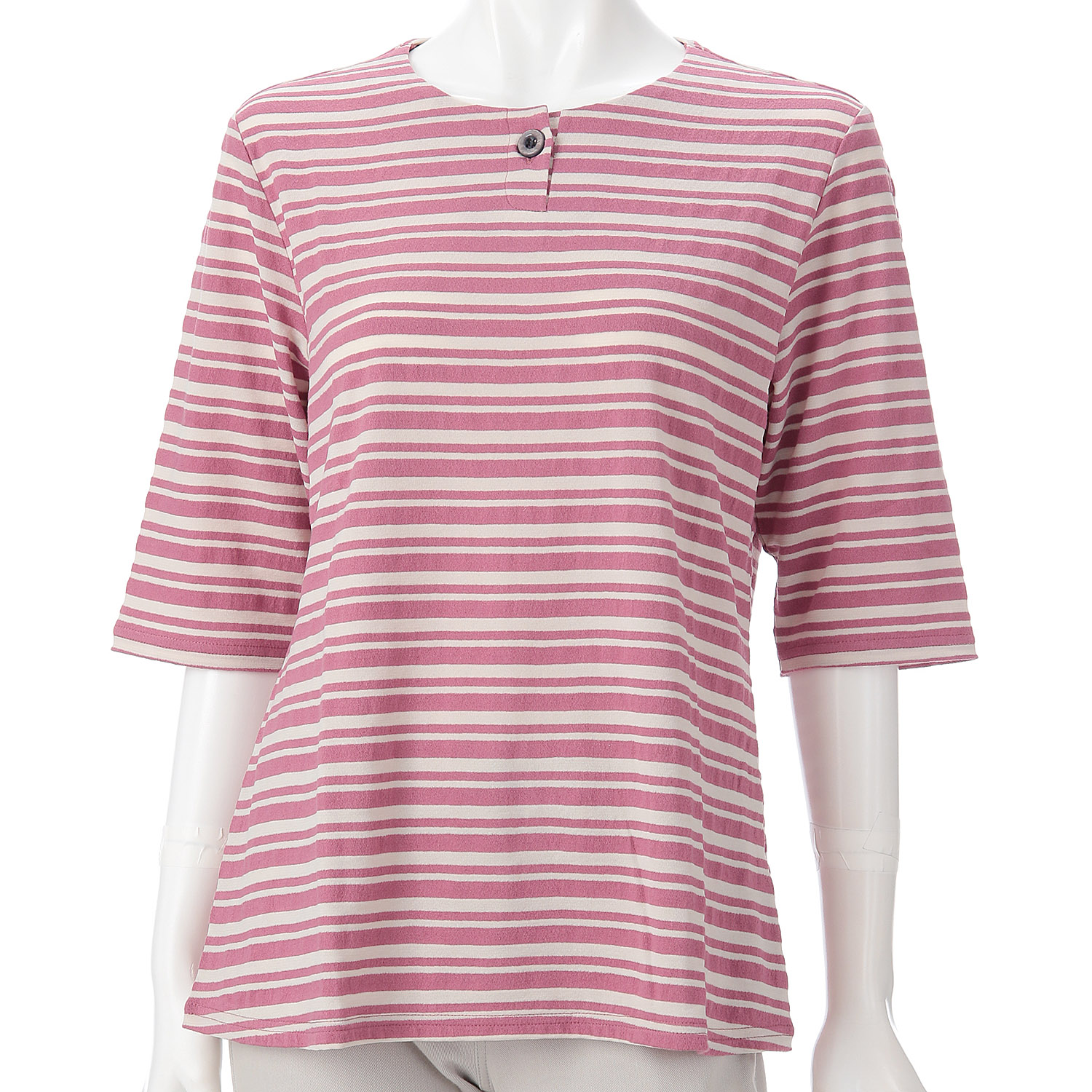 サッカーボーダー1つボタンヘンリーネックカットソー