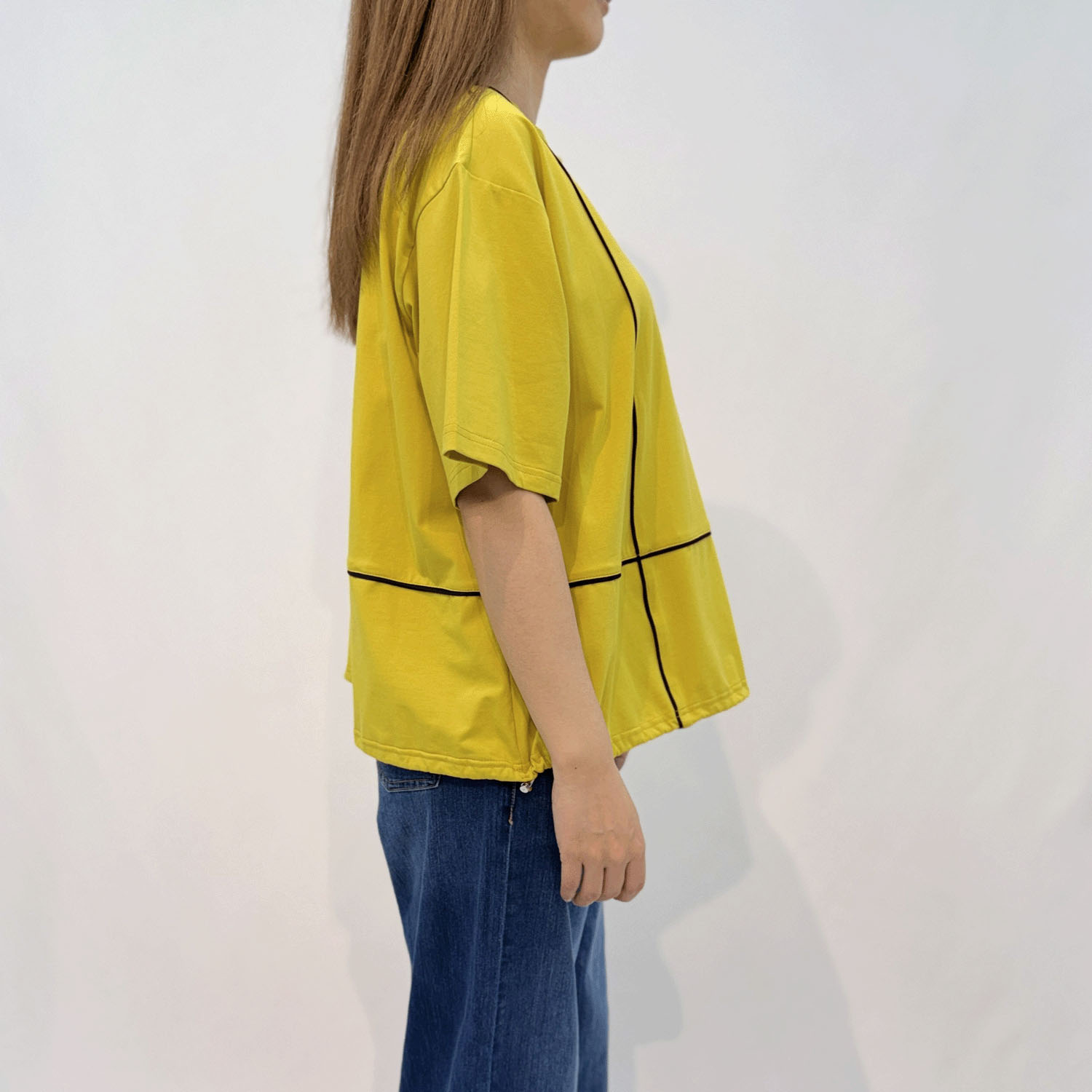 ワッペン付き配色チュニック - 画像7