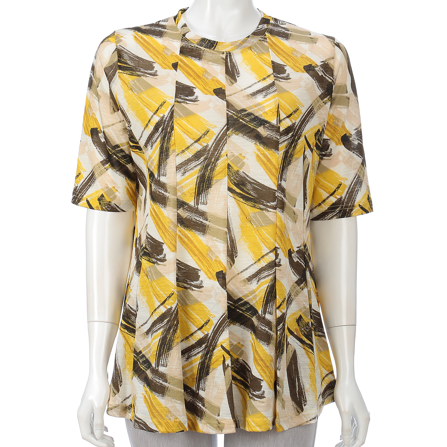 線柄プリントチュニック