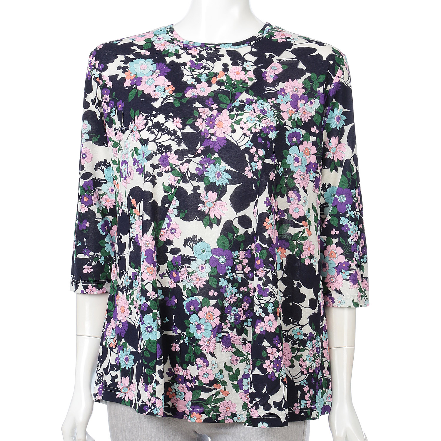 花柄プリントチュニック