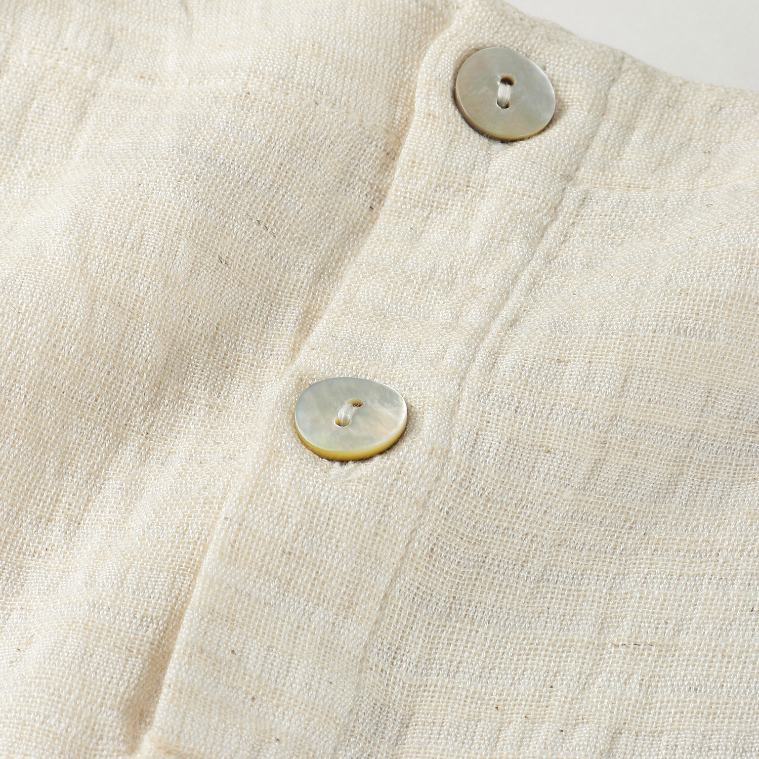 インディゴ レーヨン麻ミックスワンピース - 画像5