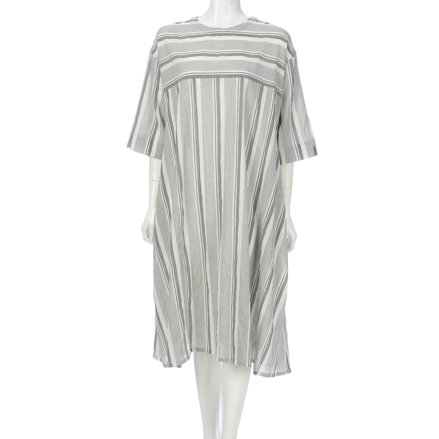 【ETONET限定】アトリエ雅 ストライプガラロングワンピース