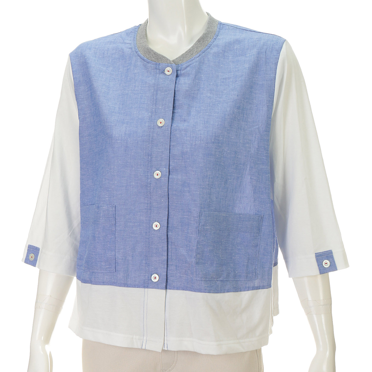 【ETONET限定】アトリエ雅 異素材配色ブラウス - 画像2