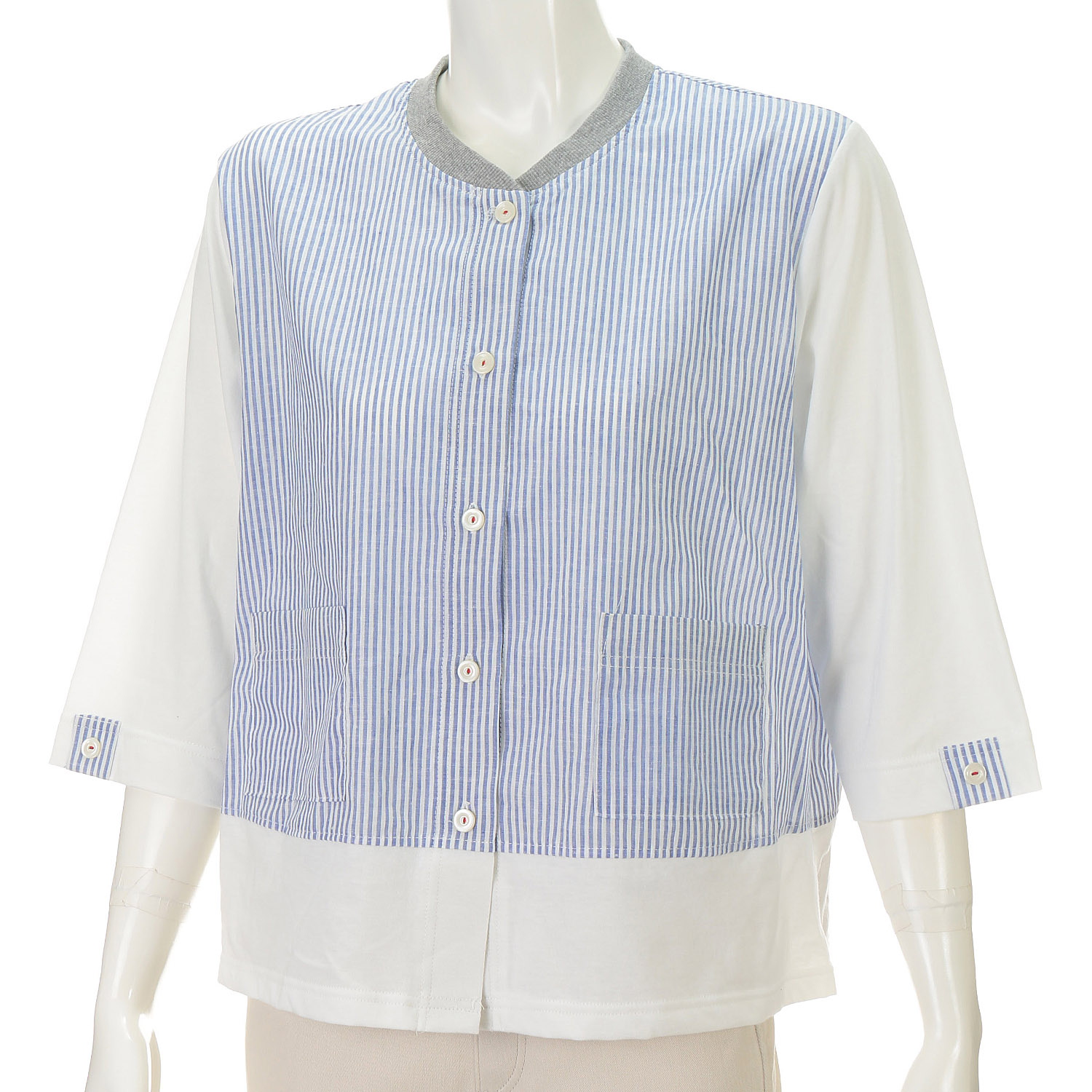 【ETONET限定】アトリエ雅 異素材配色ブラウス - 画像3