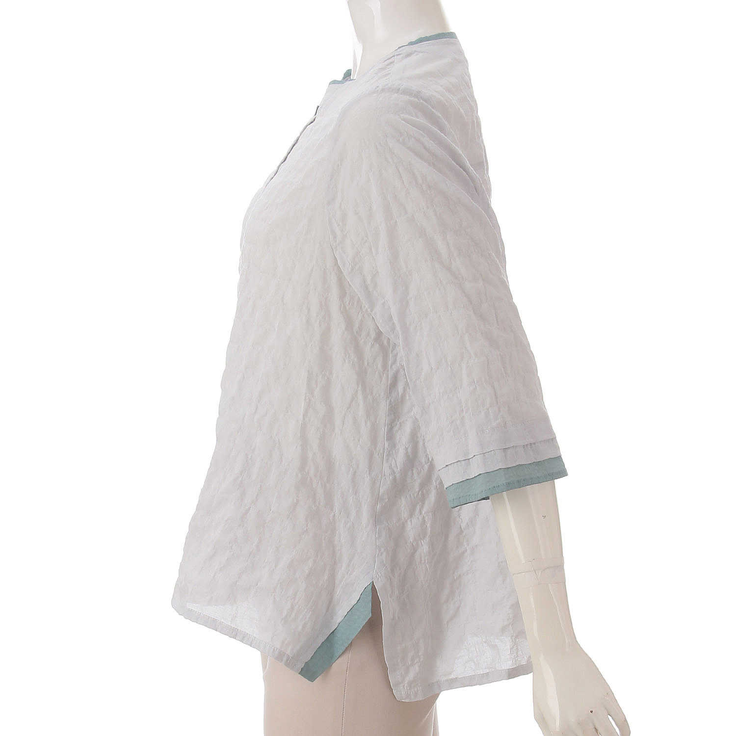 アトリエ雅 異素材配色ブラウス - 画像3