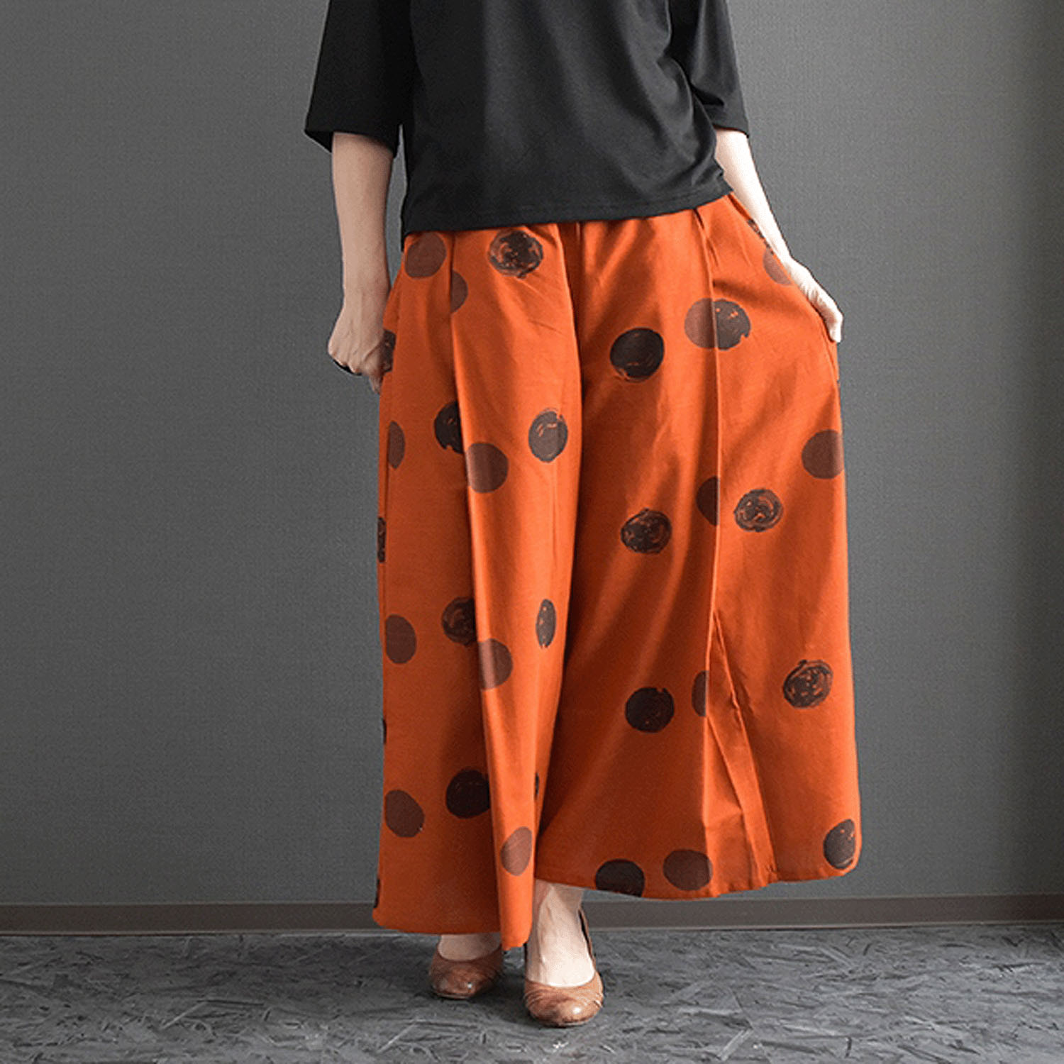 ケトレード ドットプリントワイドパンツ