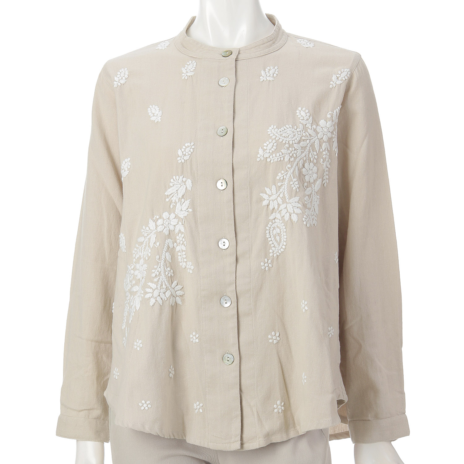 インディゴ 手刺繍ブラウス - 画像3