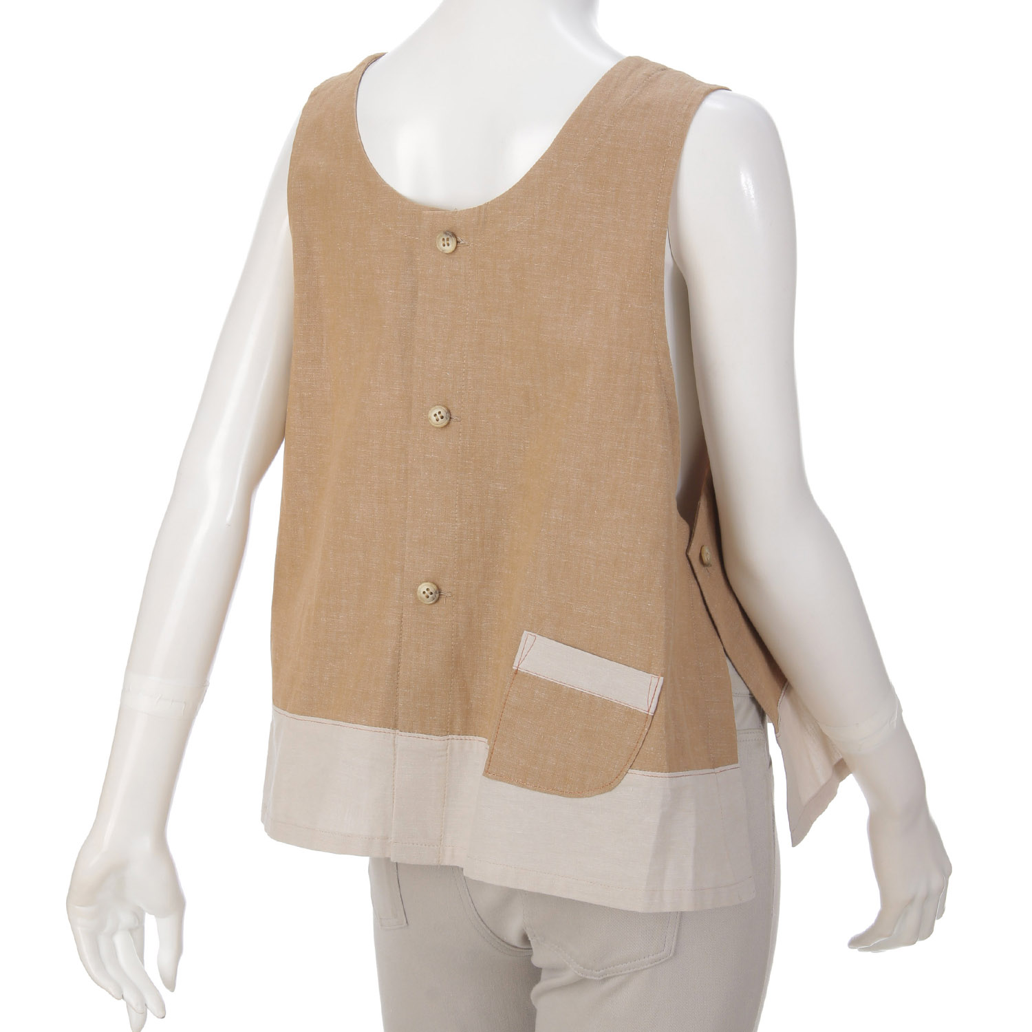 アトリエ雅 無地配色ベスト - 画像3