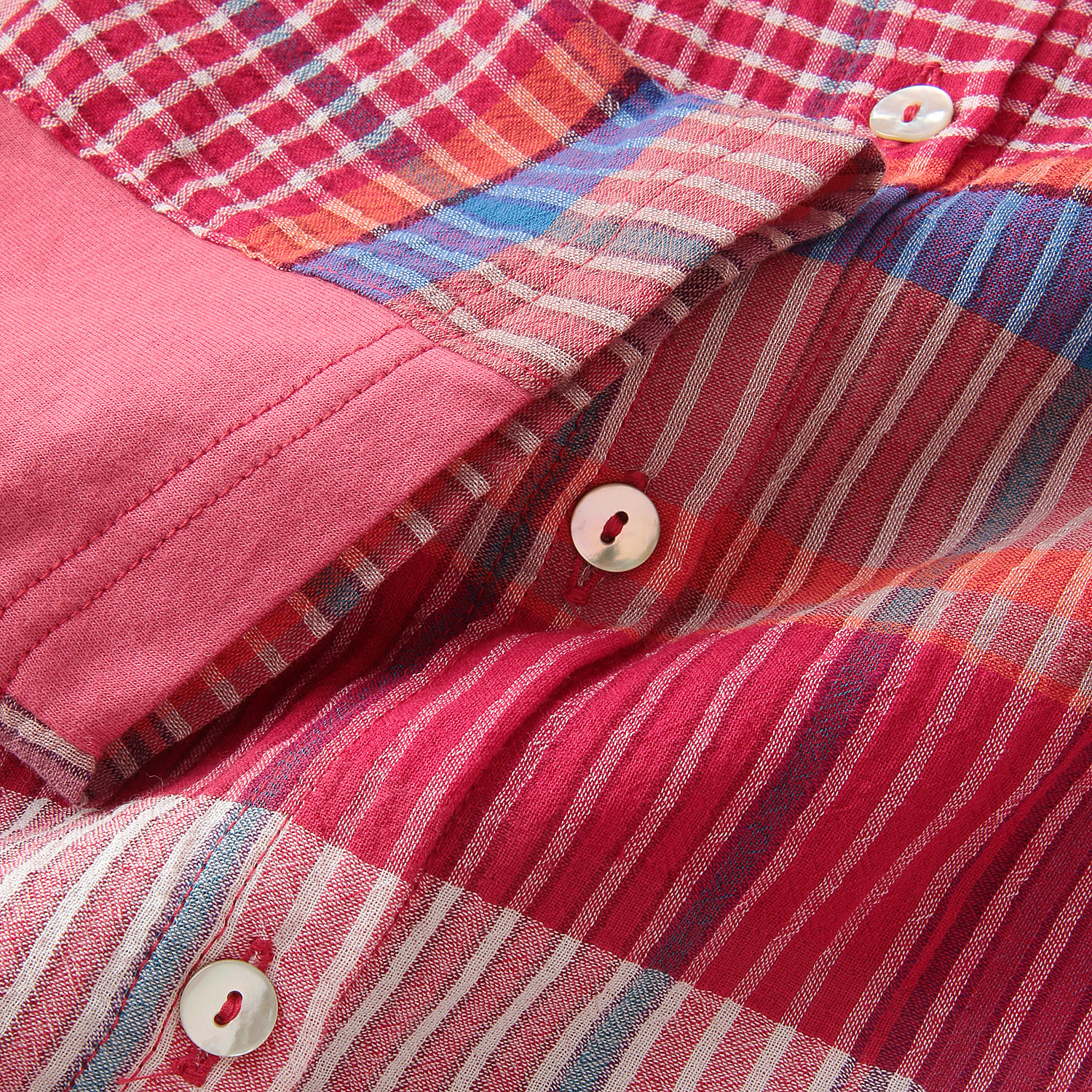 アトリエ雅 チェック無地配色カーディガン - 画像3