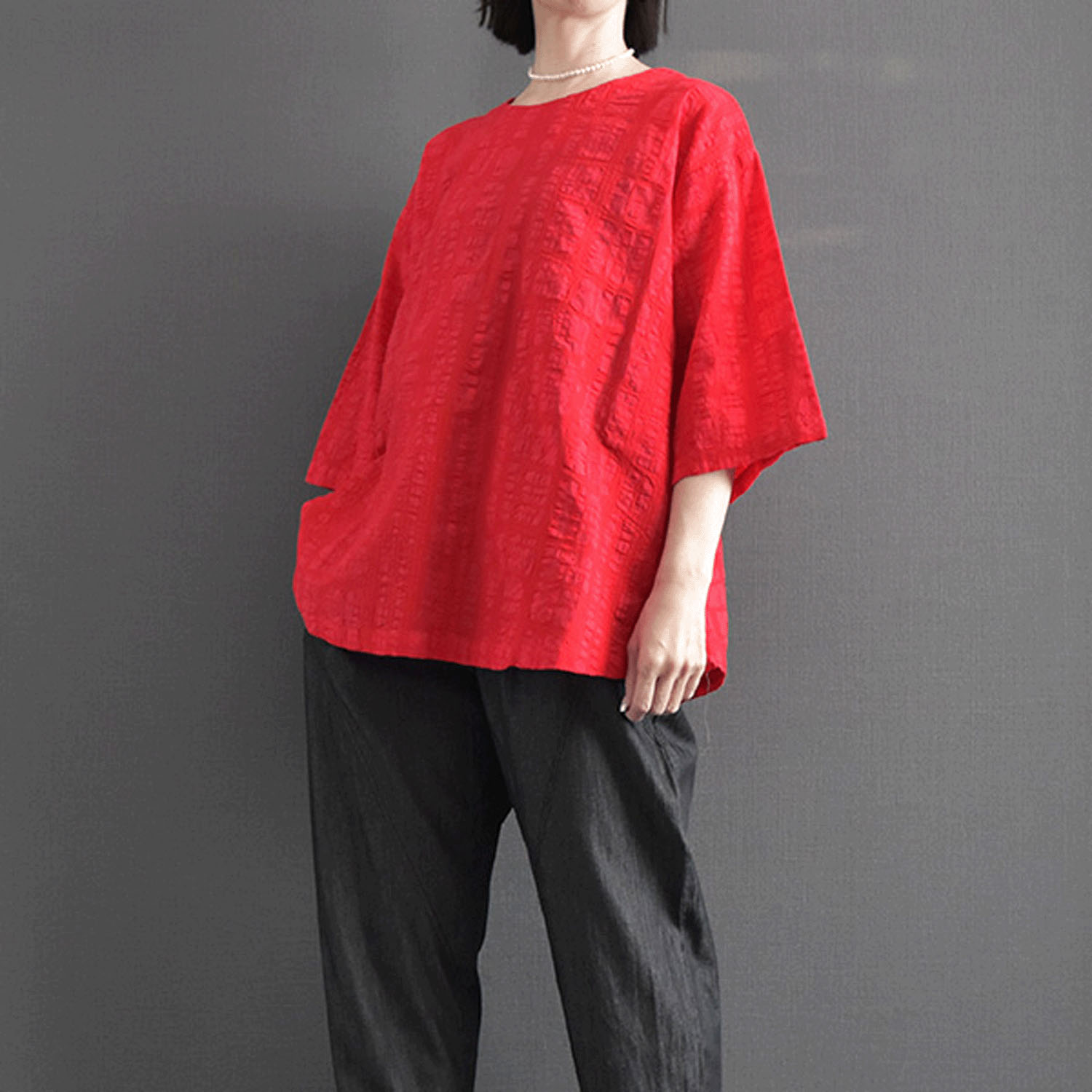 ケトレード ブロックエンボスブラウス