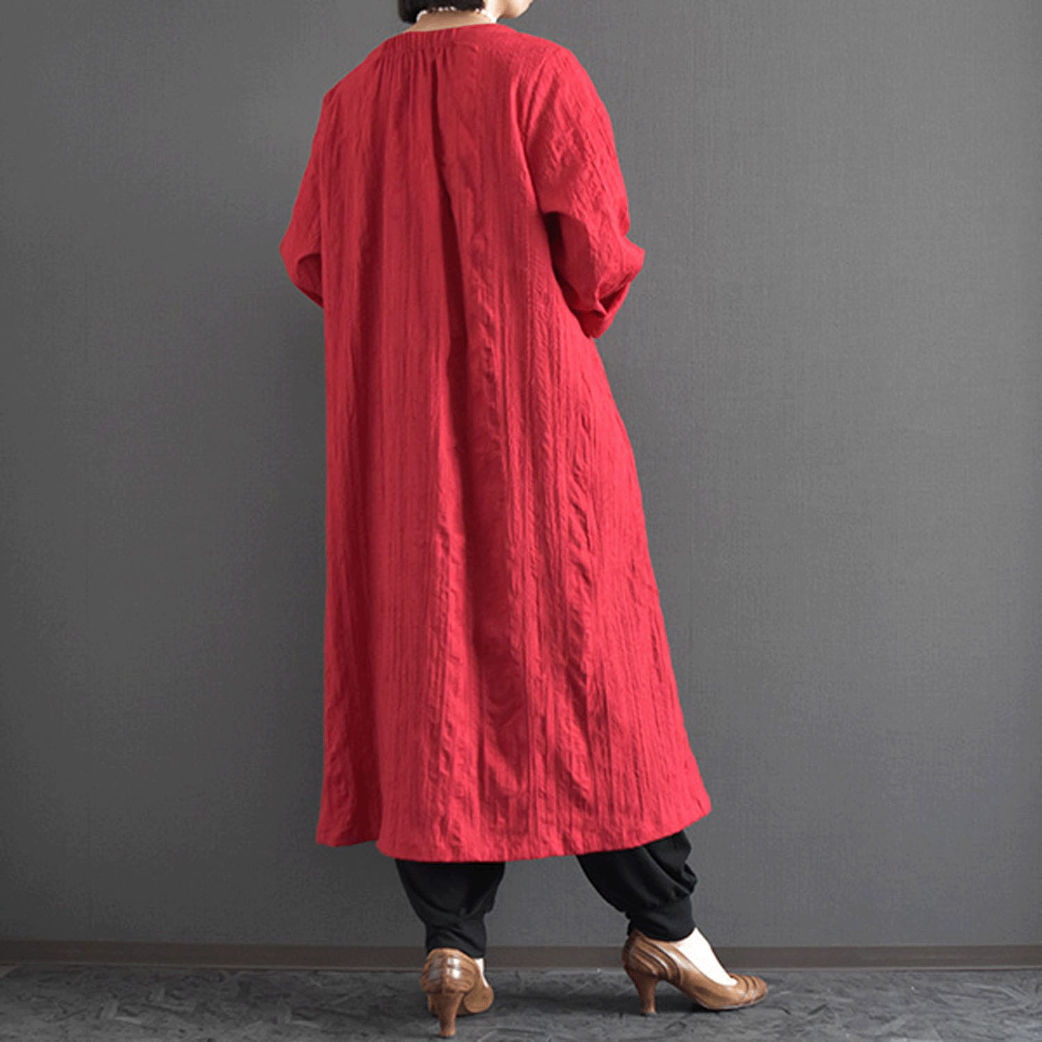 ケトレード 化繊コットン切替えワンピース - 画像4