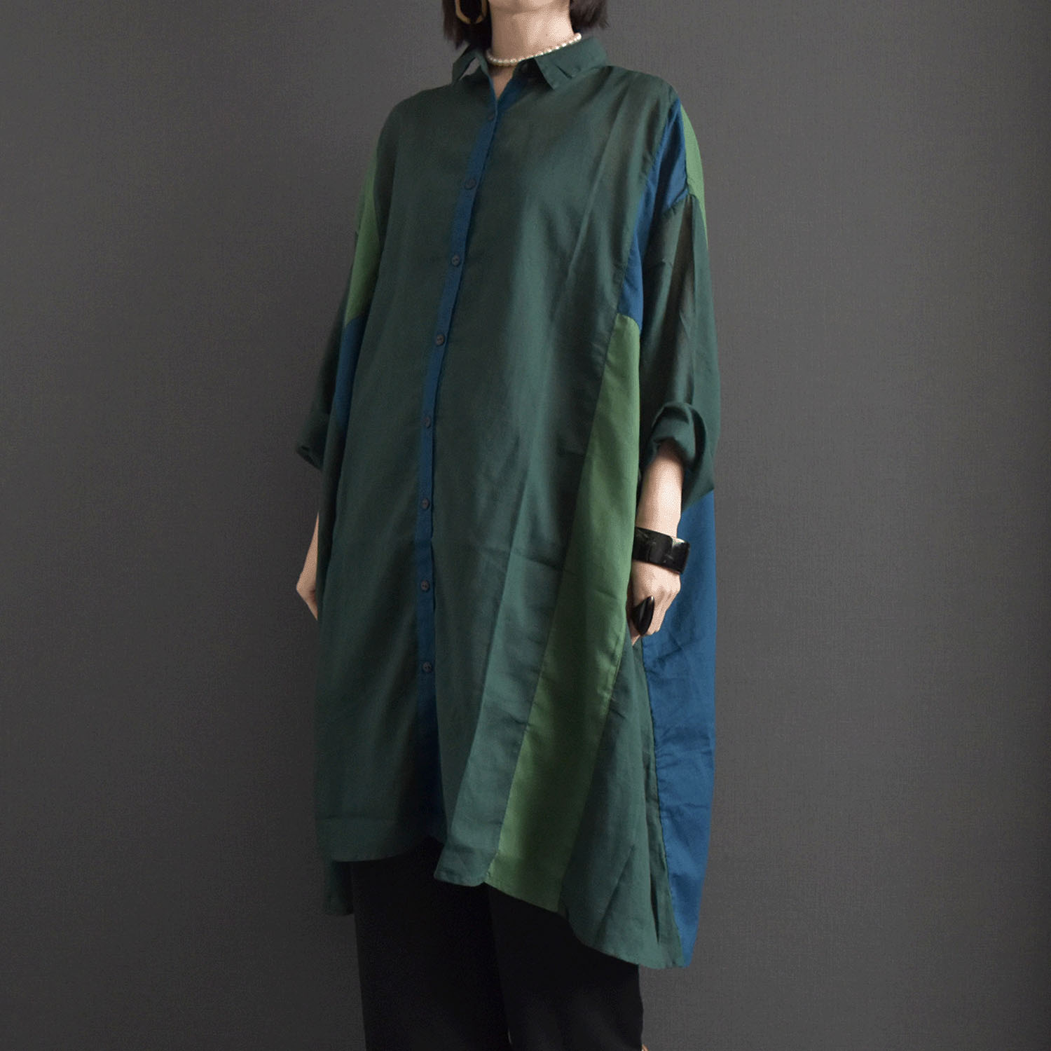 ケトレード サールーパッチワークシャツワンピース