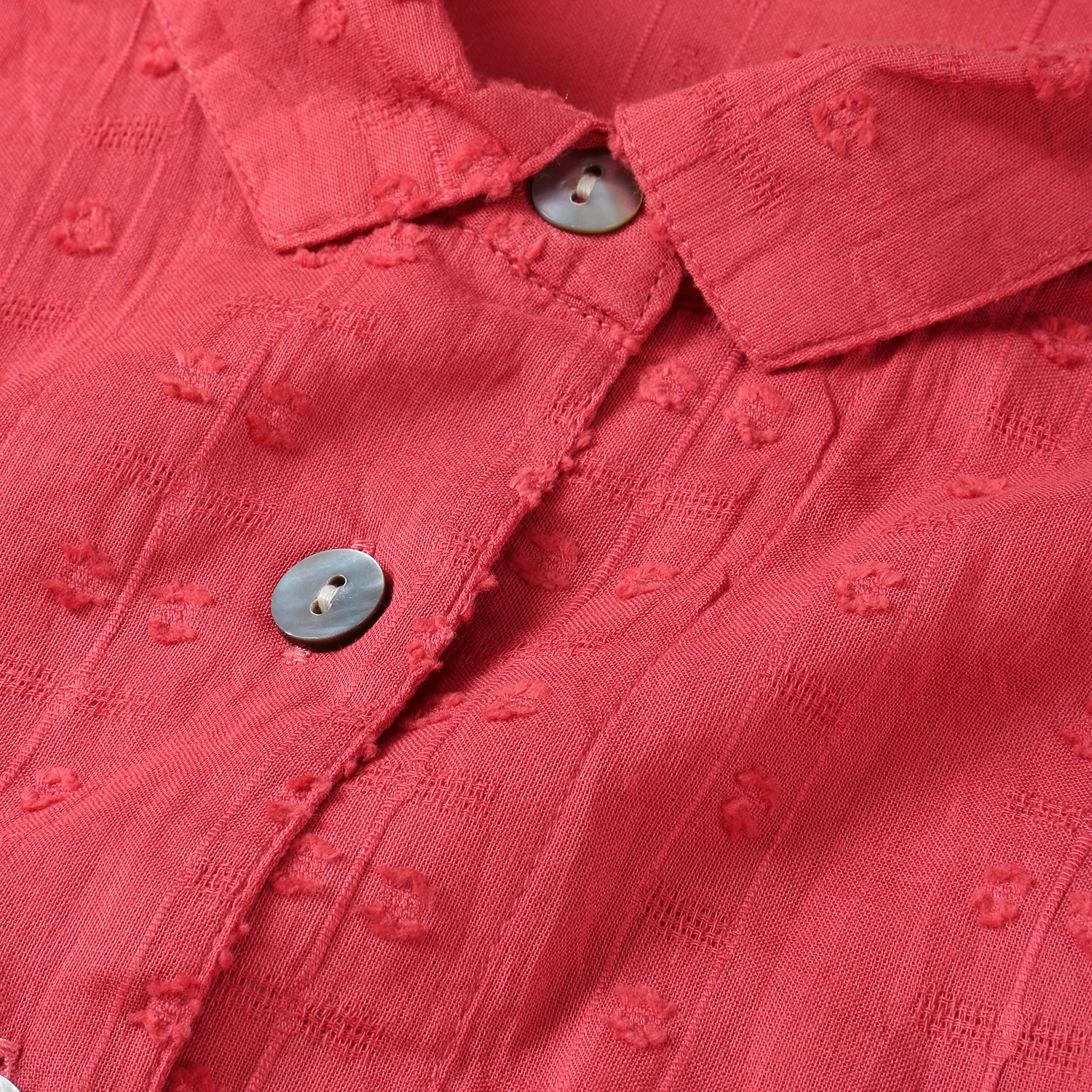 インディゴ ドビー織チュニックブラウス - 画像9