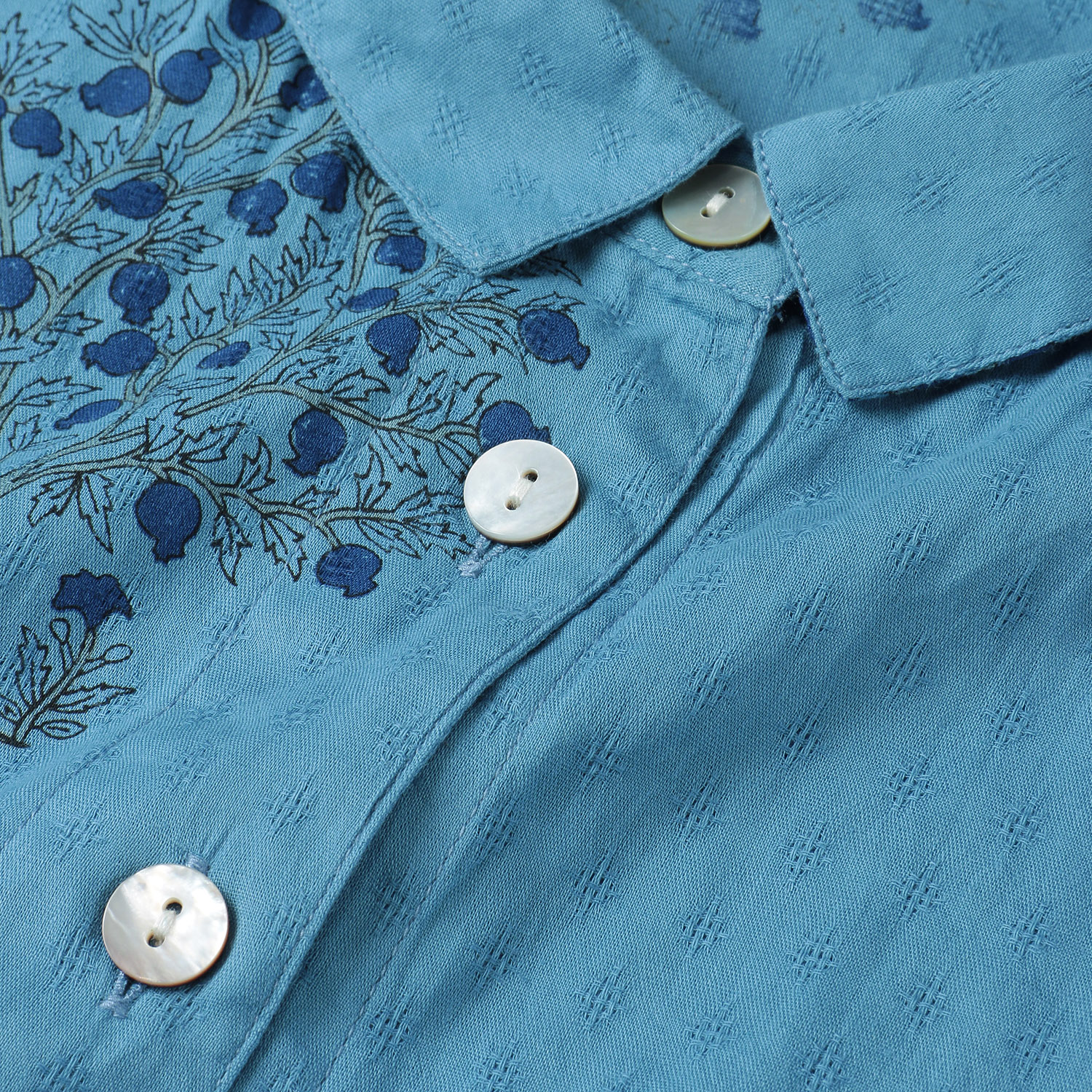 インディゴ ビッグモチーフプリントブラウス - 画像11