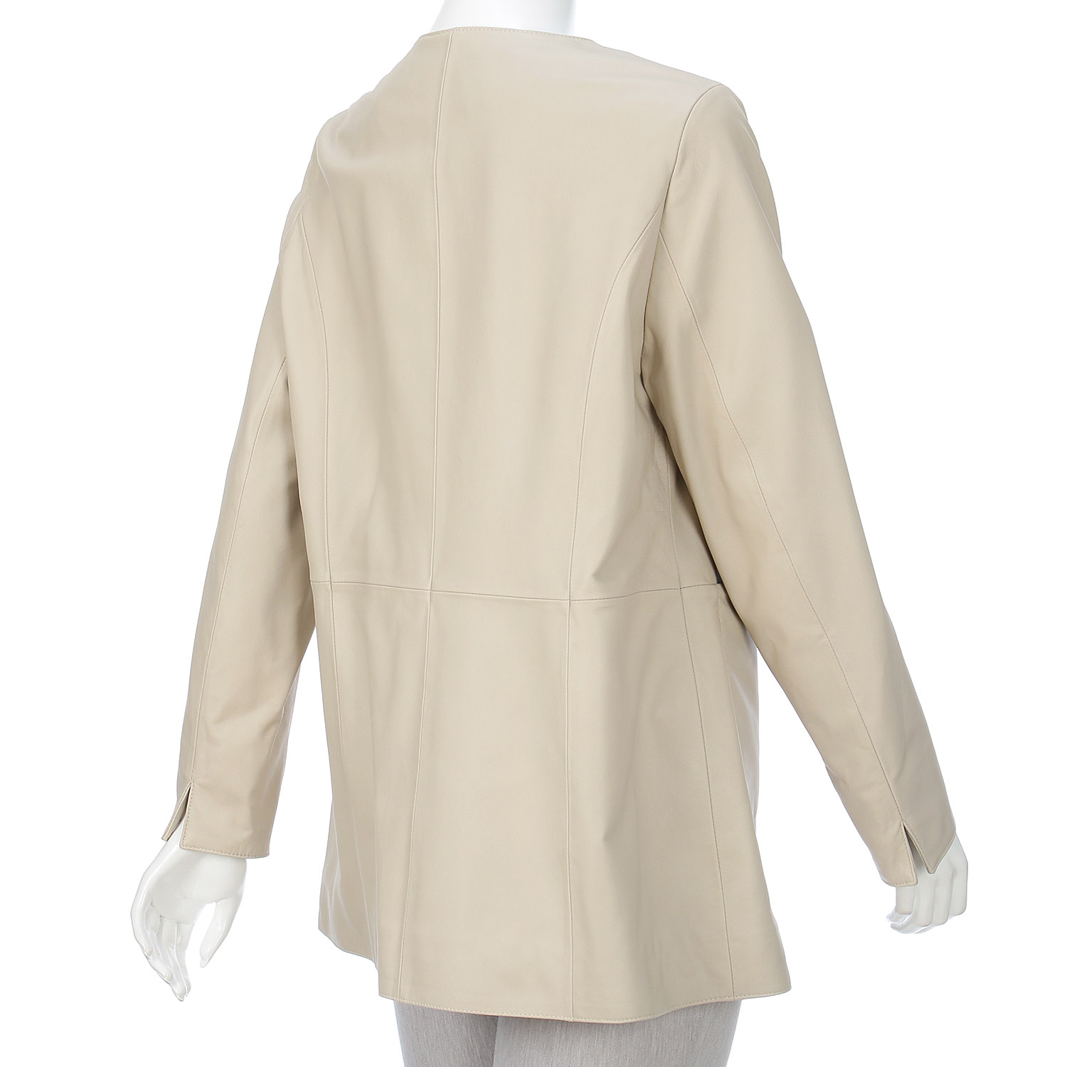 ラムレザーノーカラージャケット - 画像6