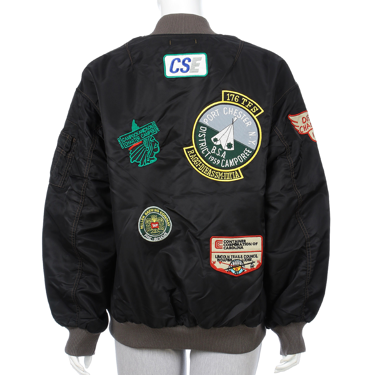 CUBE SUGAR 中綿ナイロワッペン刺繍MA－1 - 画像3