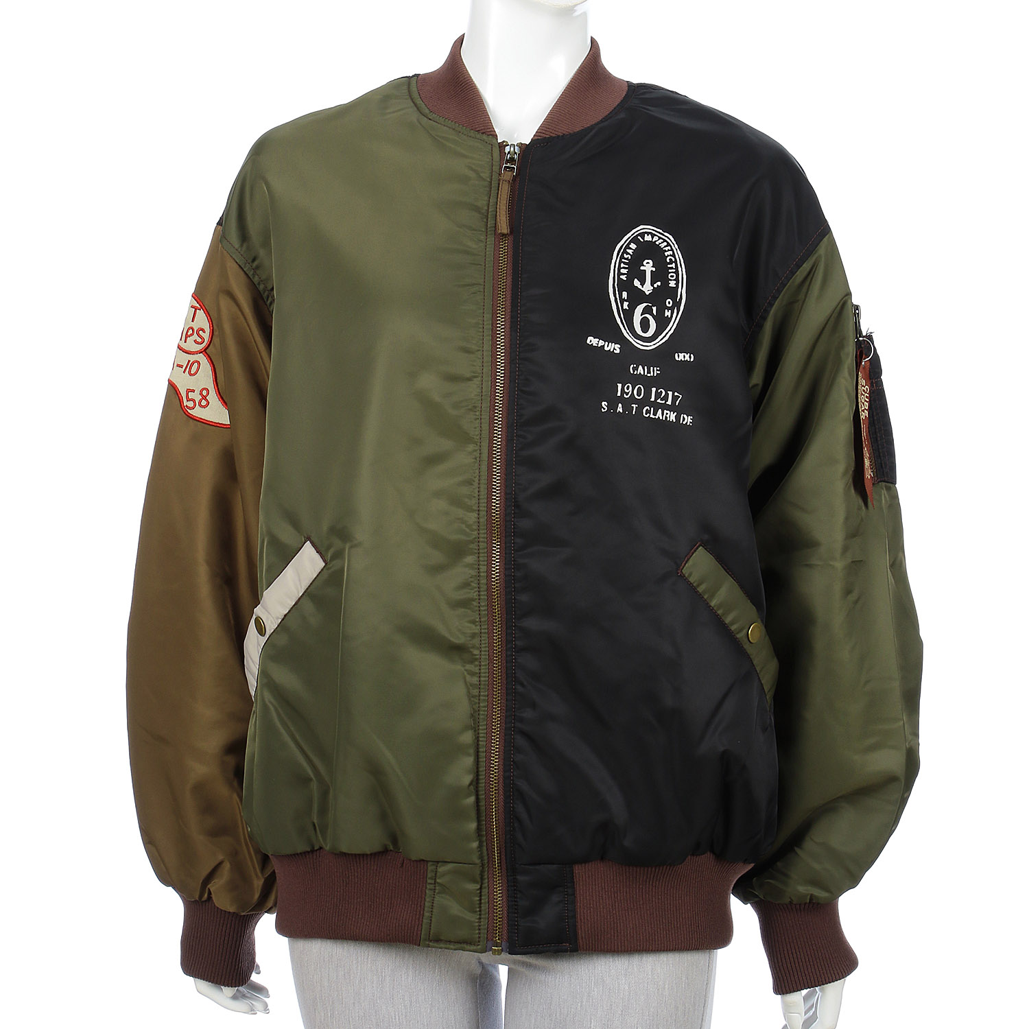 CUBE SUGAR 中綿ナイロワッペン刺繍MA－1