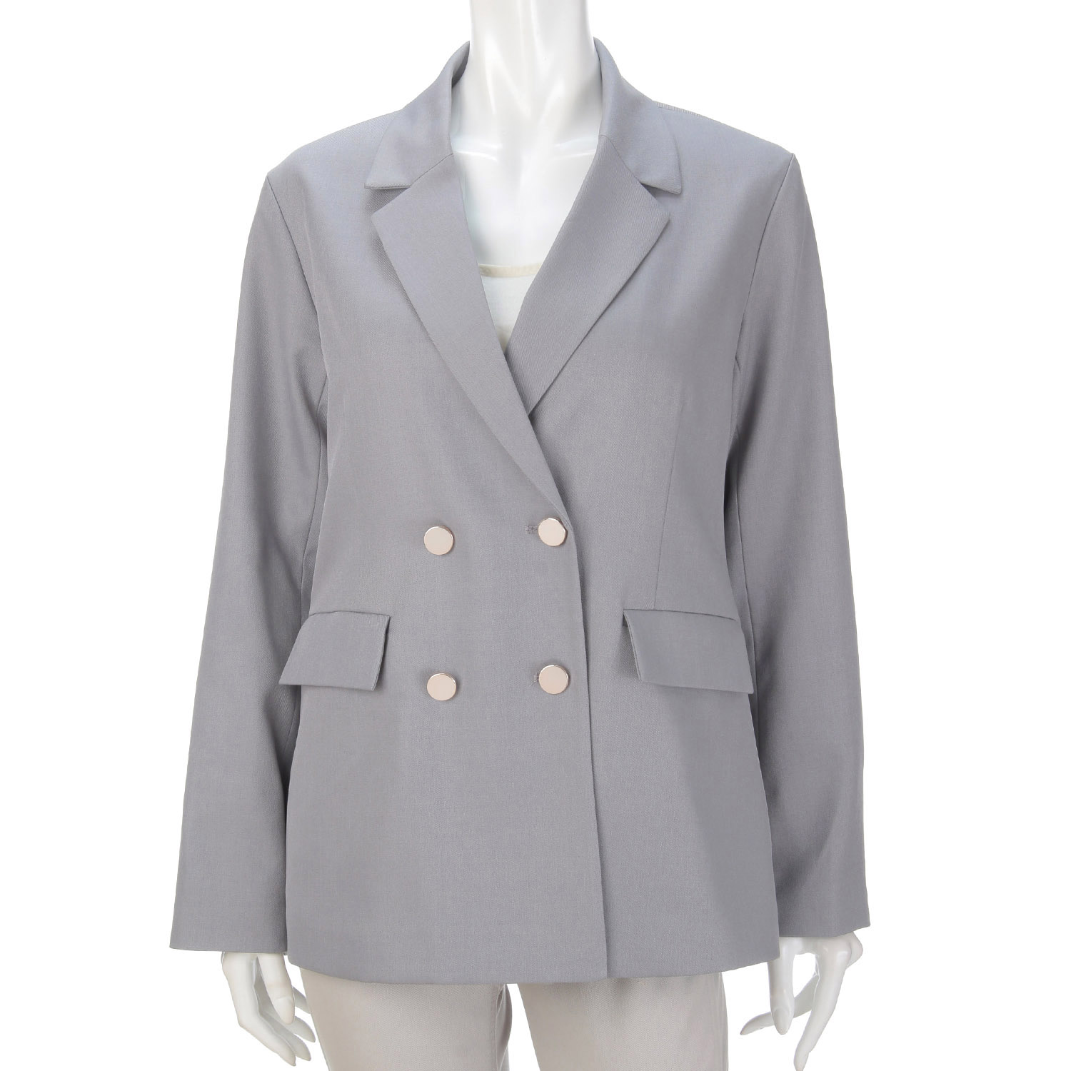 Wボタンテーラードジャケット