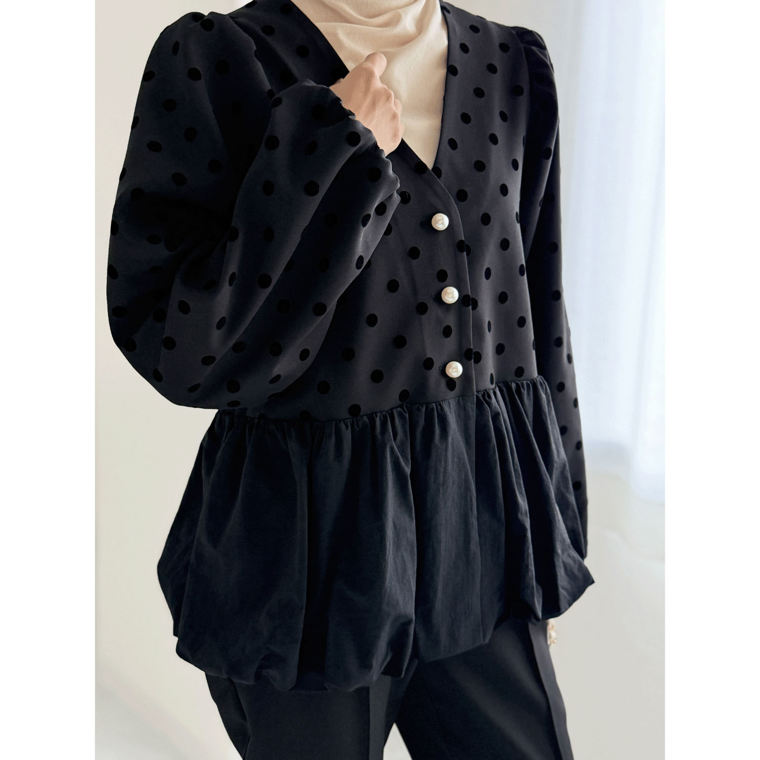 【my life】バルーン切替ジャケット