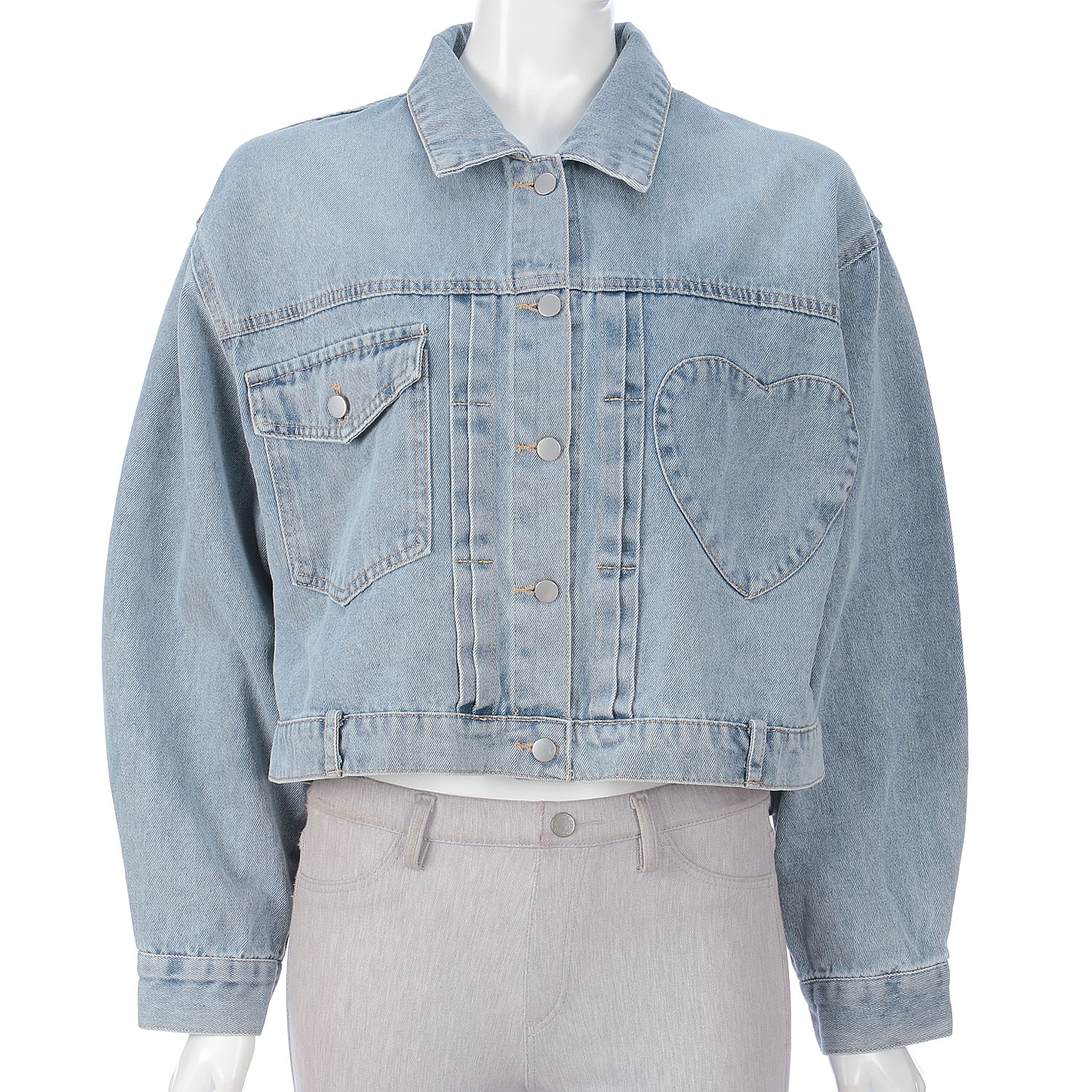 ハートポケットデニムジャケット