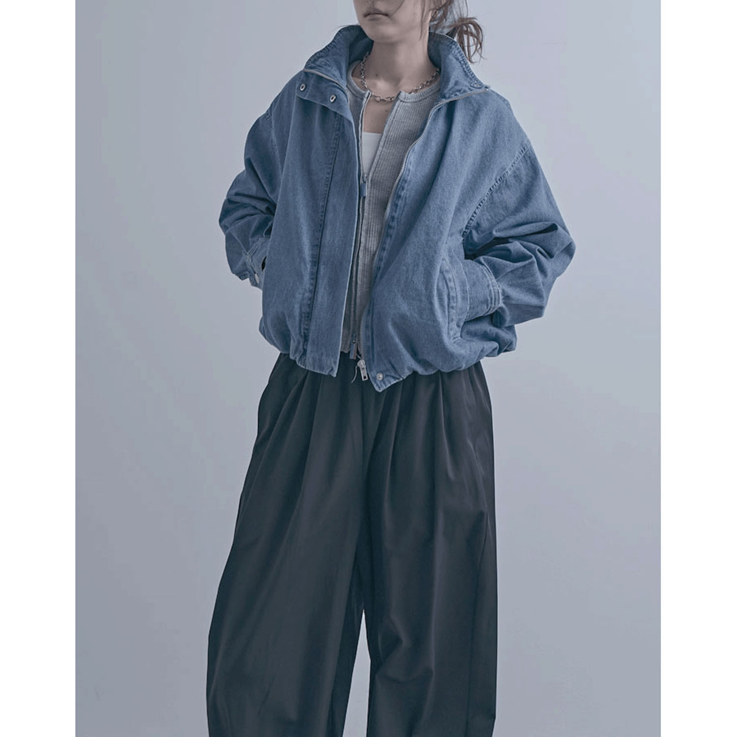 デニムスタンドブルゾン