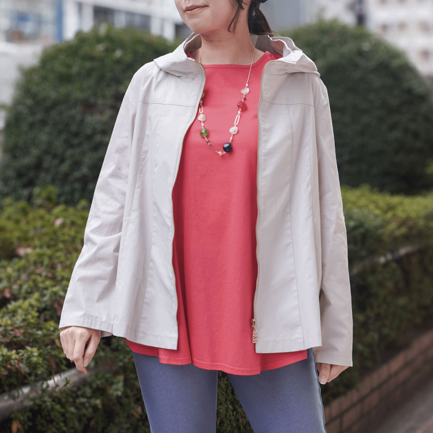 綿グログランジャケット - 画像1