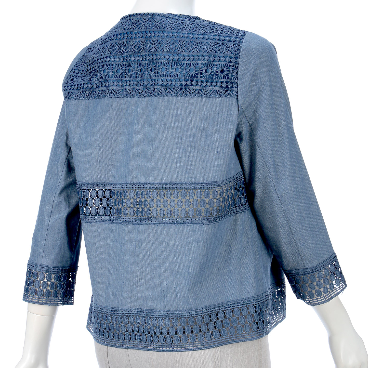 デニム調綿麻PUジャケット - 画像17