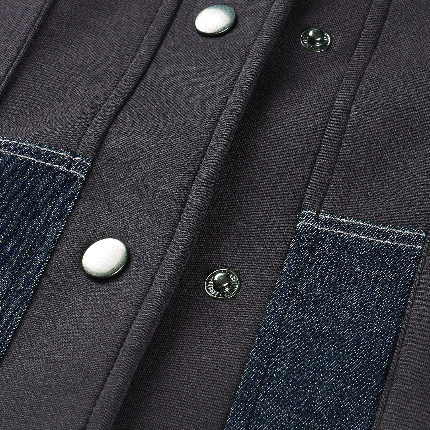 星モチーフデニム切替ジャケット - 画像4