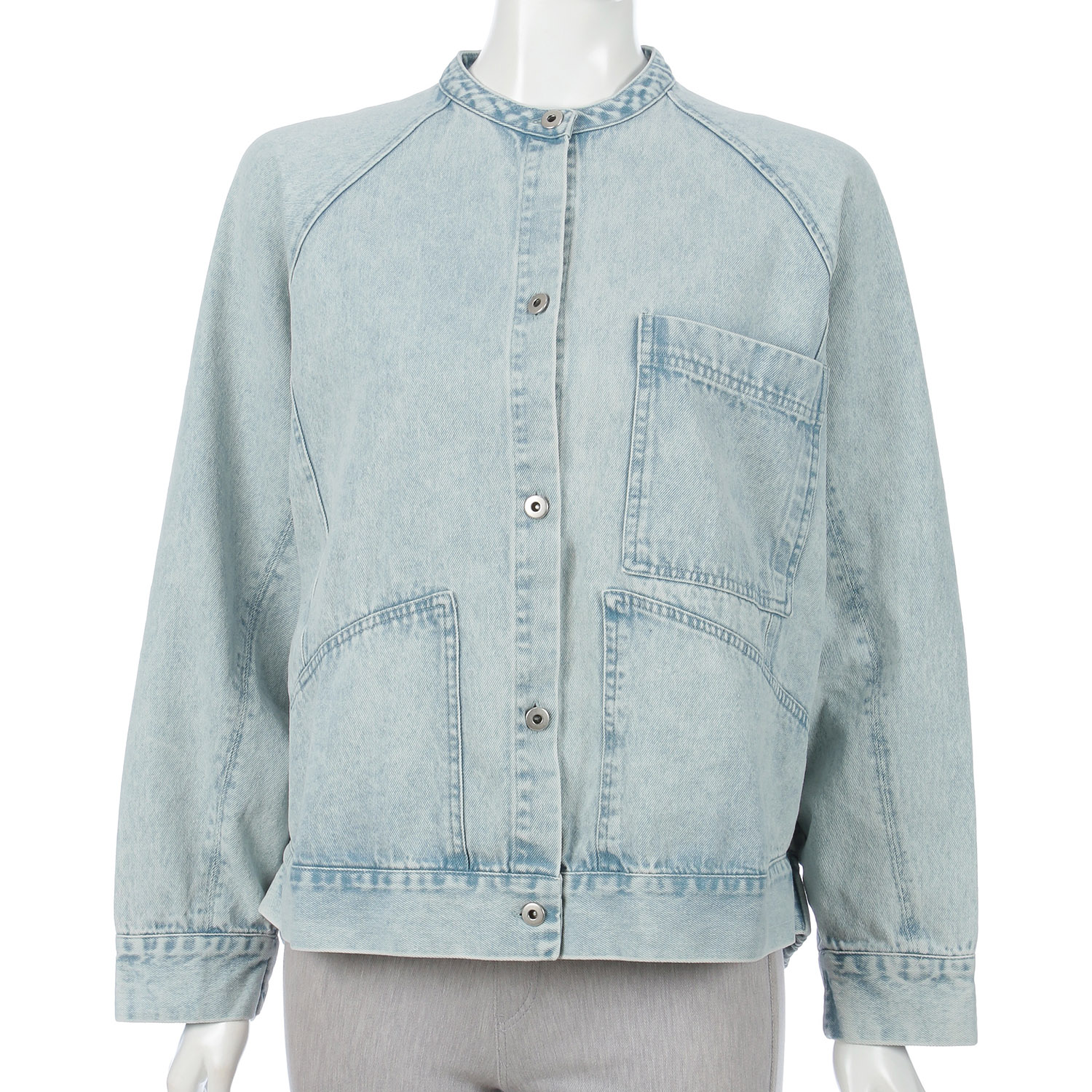 LUPIRIEN カラーデニムラグランブルゾン - 画像2