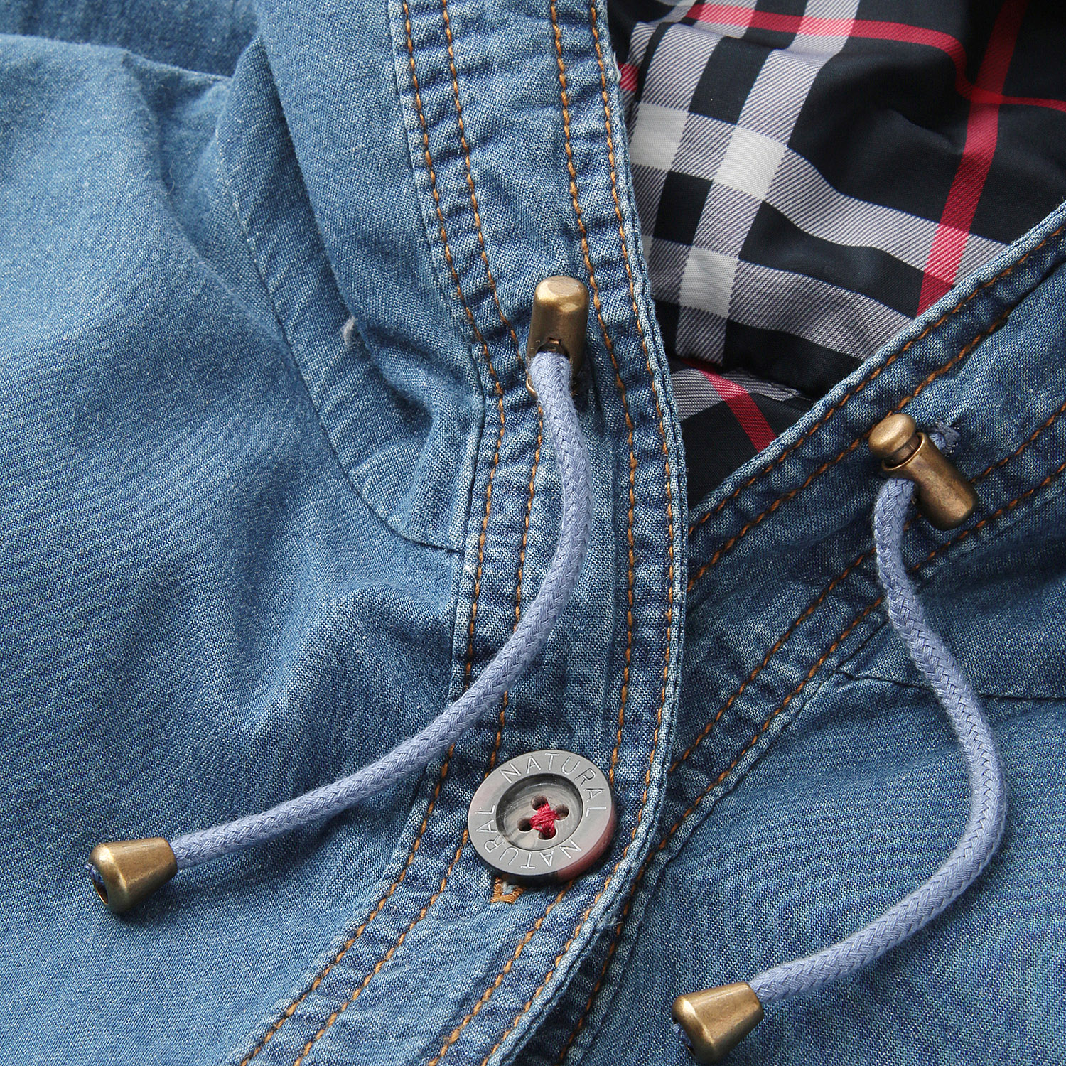 別布使いデニムジャケット - 画像5