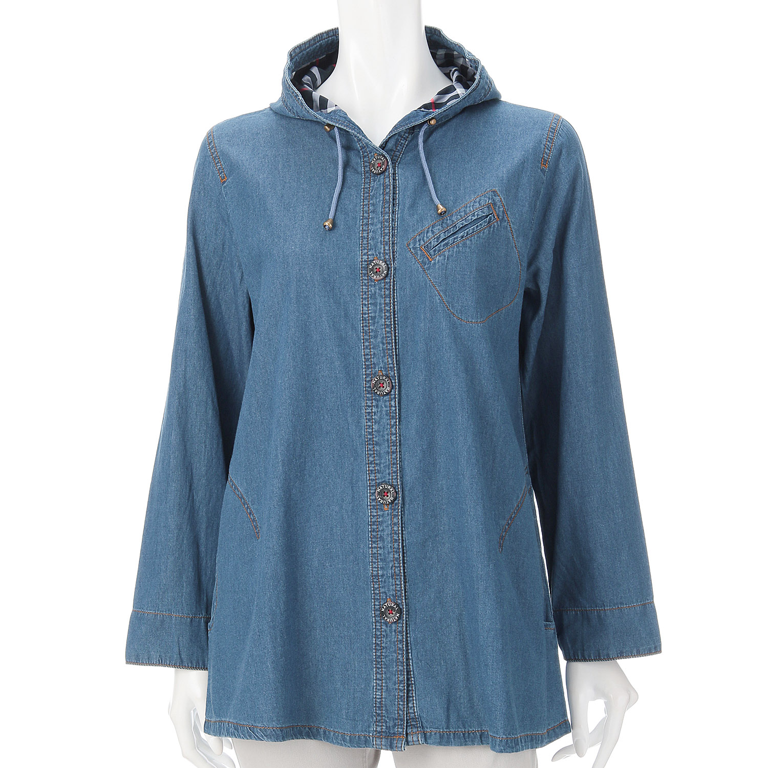 別布使いデニムジャケット - 画像1