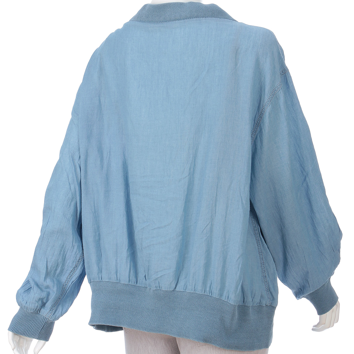 Vネックシアーデニムカーデガン - 画像2