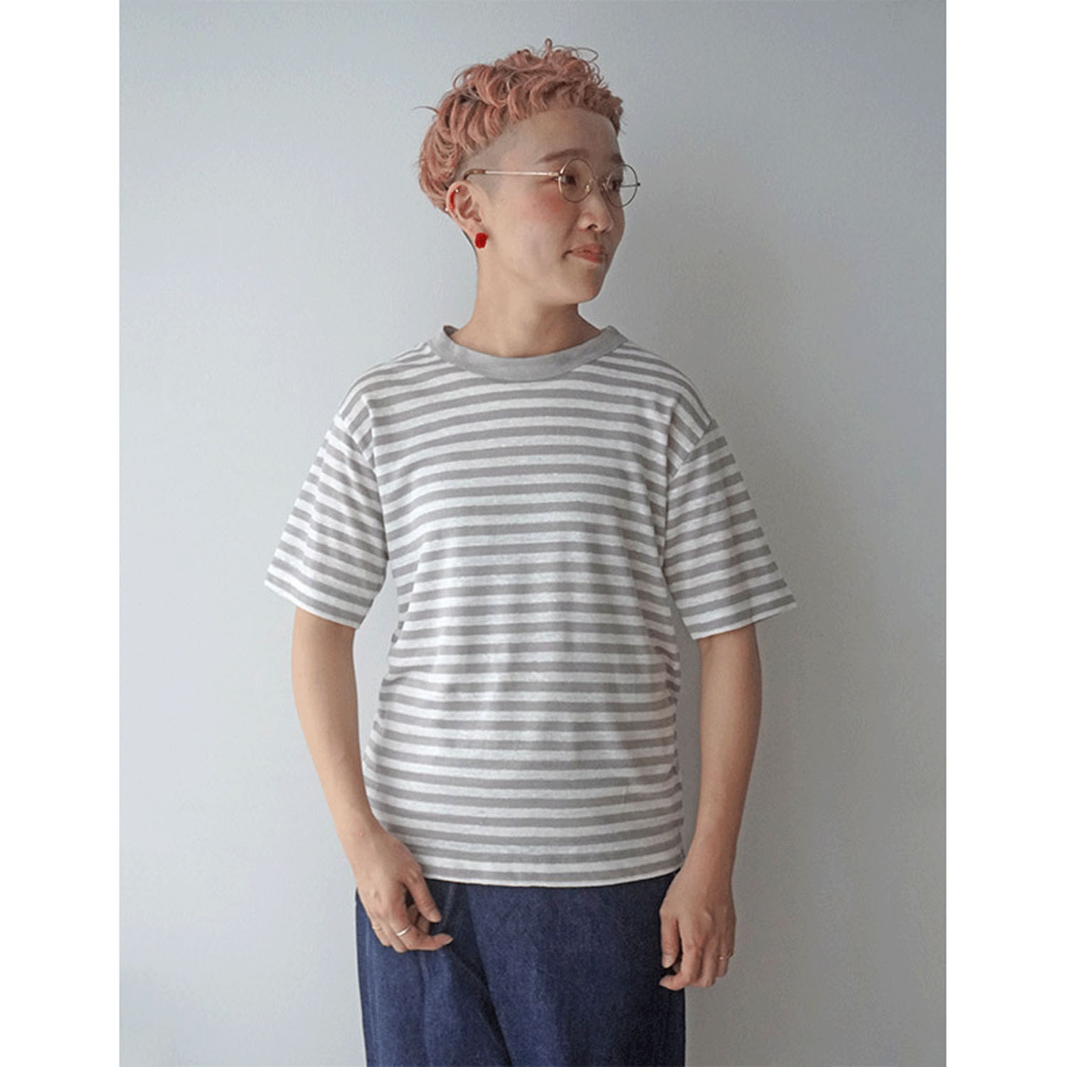 mao made ハーフスリーブスタンダード細しましまTEE - 画像3