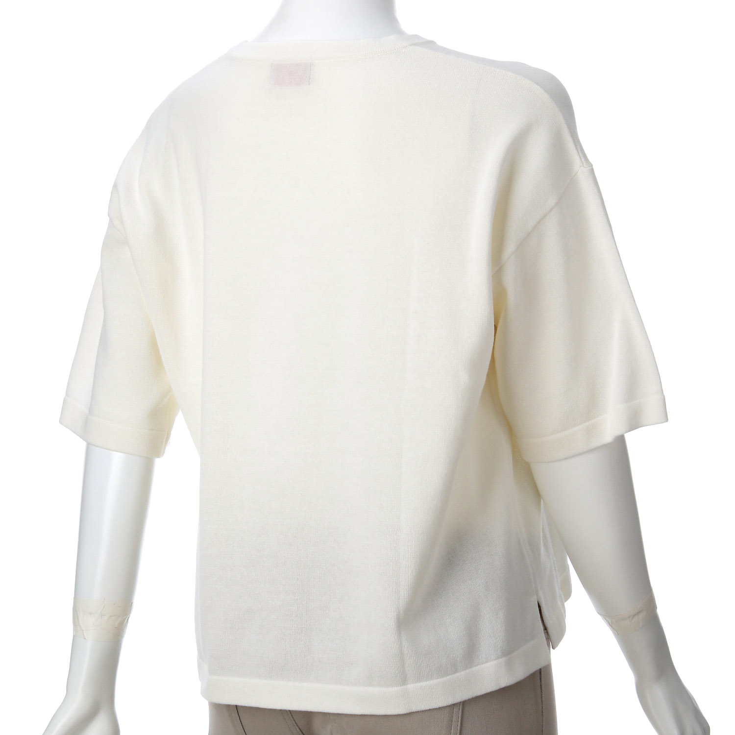 【Insta Live】mao made ロゴチェーン刺繍5分袖ニットTEE - 画像6