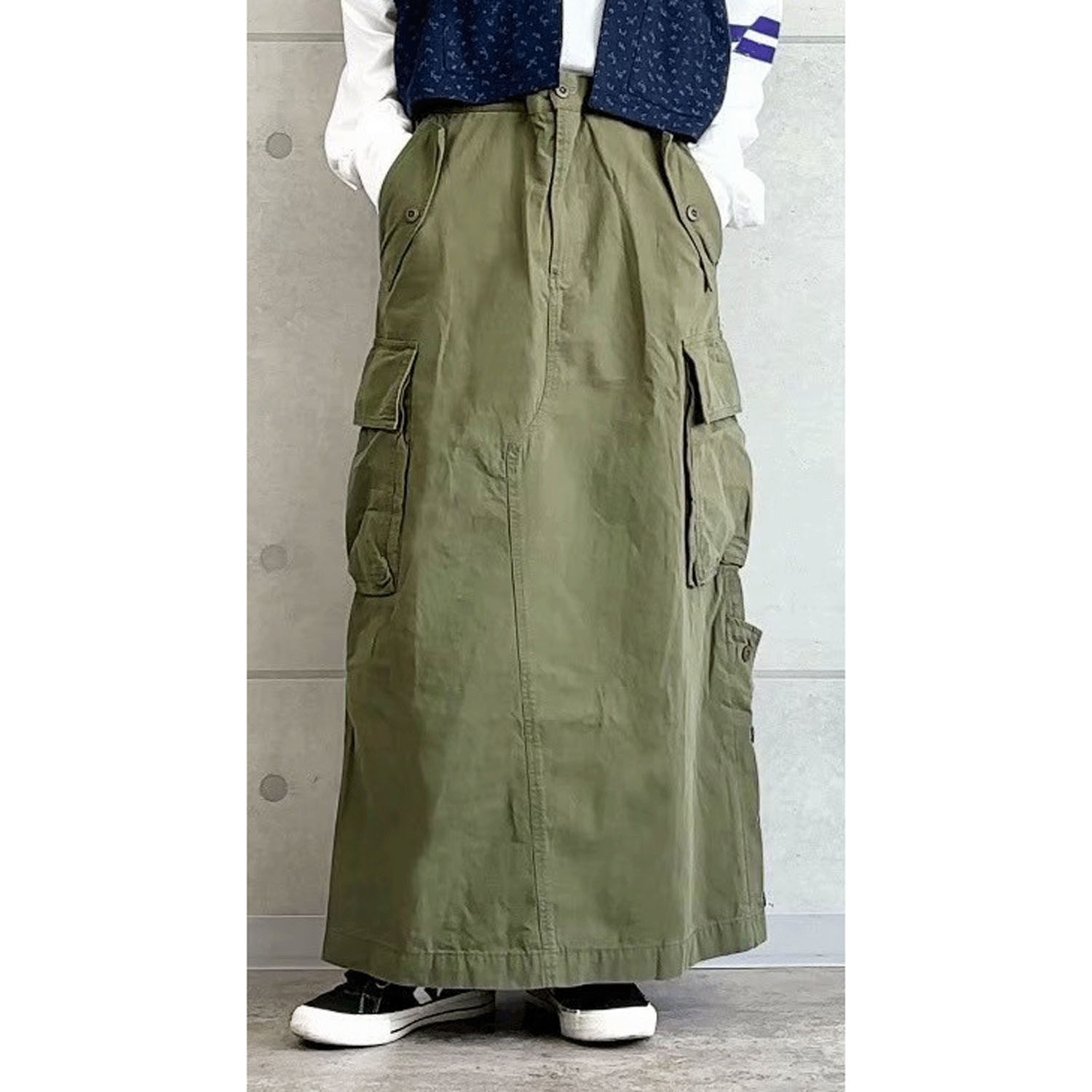 alee リメイクデザインミリタリースカート