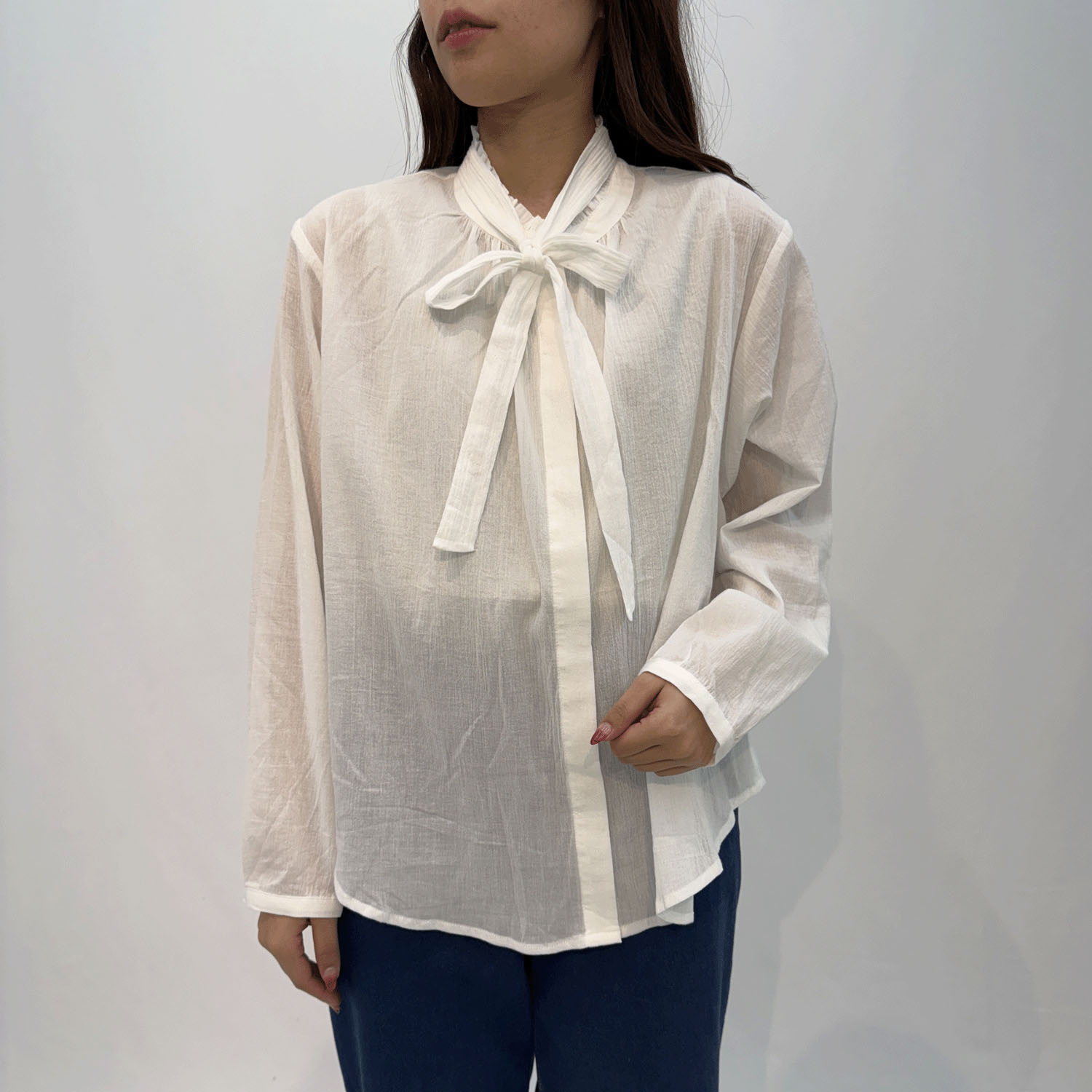 【Insta Live】le ciel コットンシフォンブラウス - 画像1