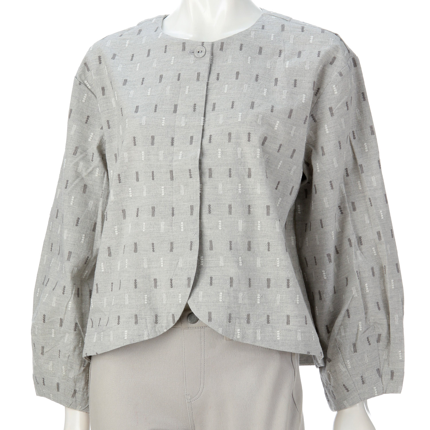 le ciel  ダンガリーマルトシカク刺繍ジャケット - 画像3