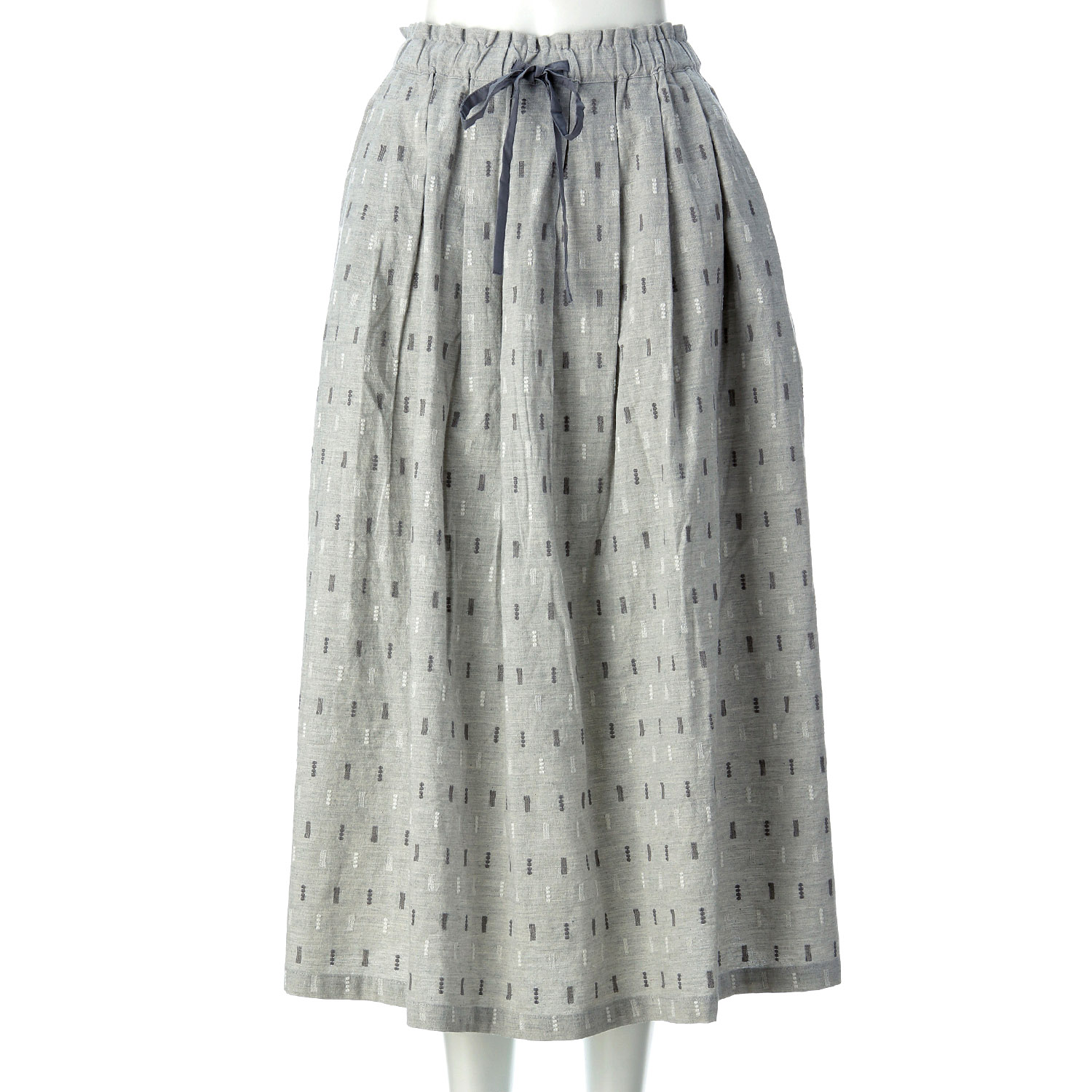 le ciel ダンガリーマルトシカク刺繍スカート - 画像3