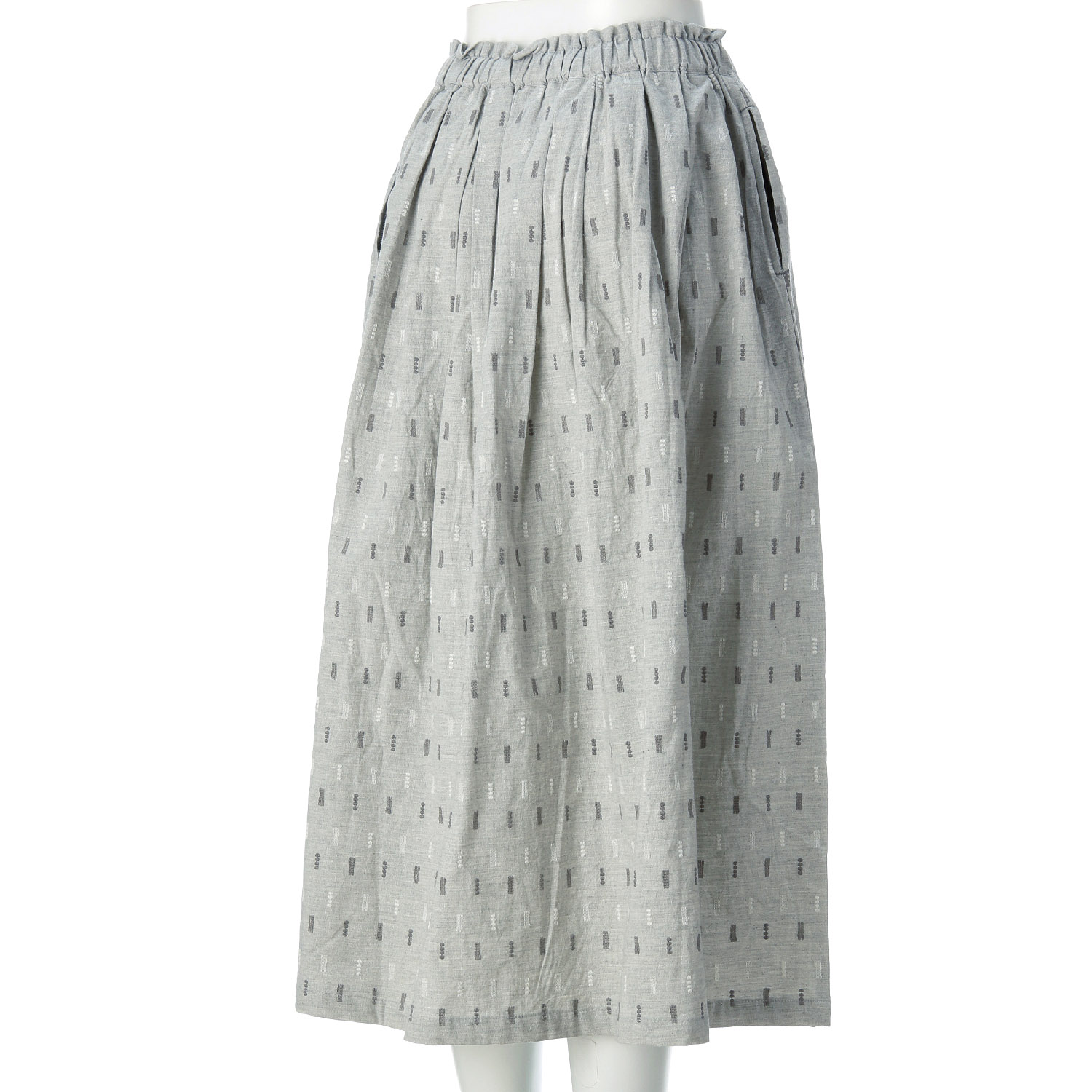 le ciel ダンガリーマルトシカク刺繍スカート - 画像4