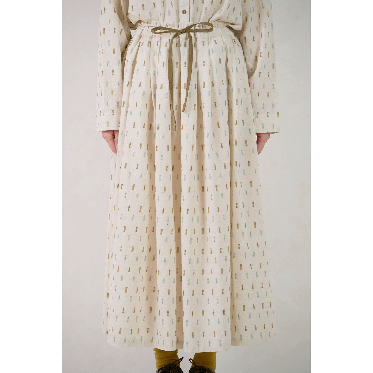 le ciel ダンガリーマルトシカク刺繍スカート