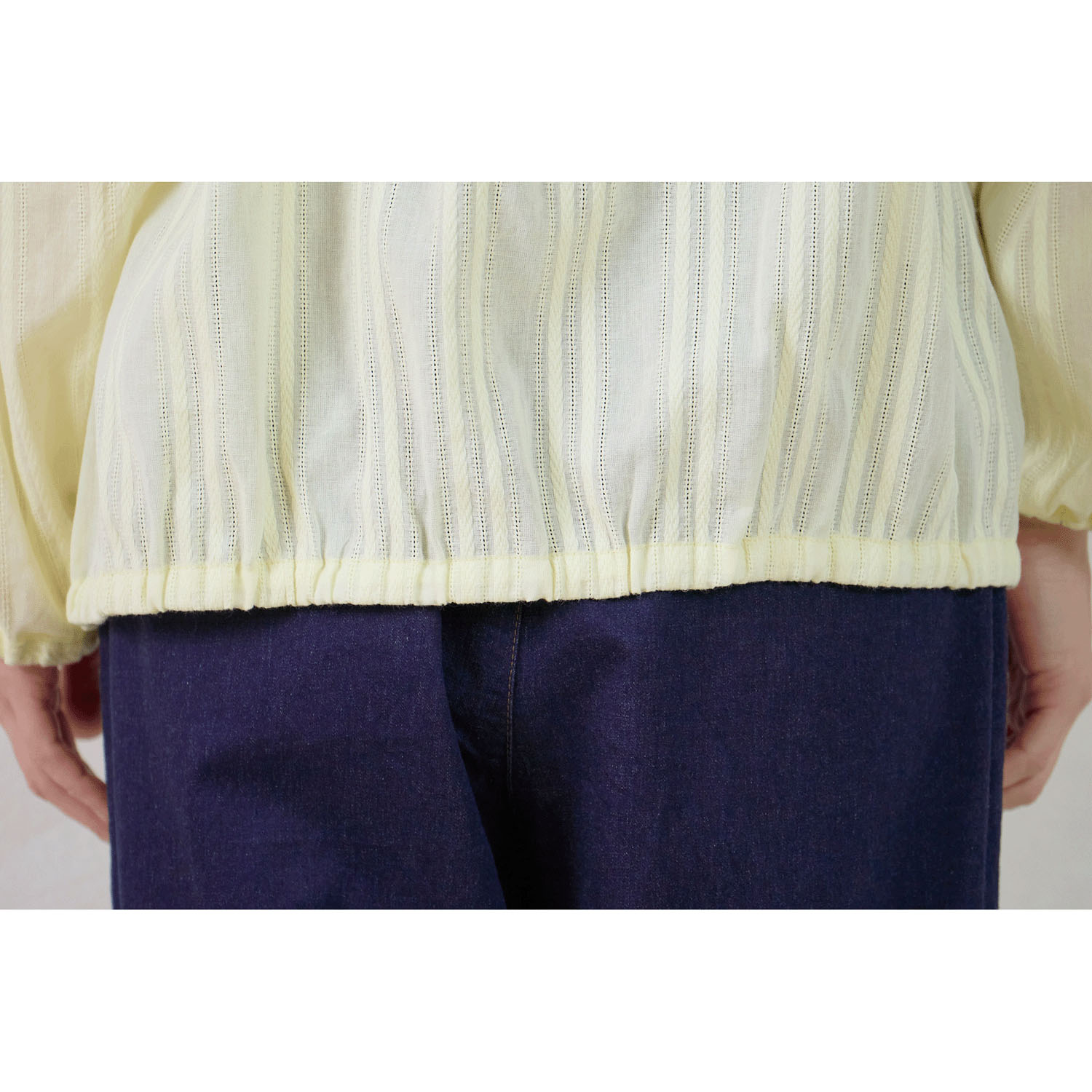 le ciel コットンコンドビースストライプブラウス - 画像9