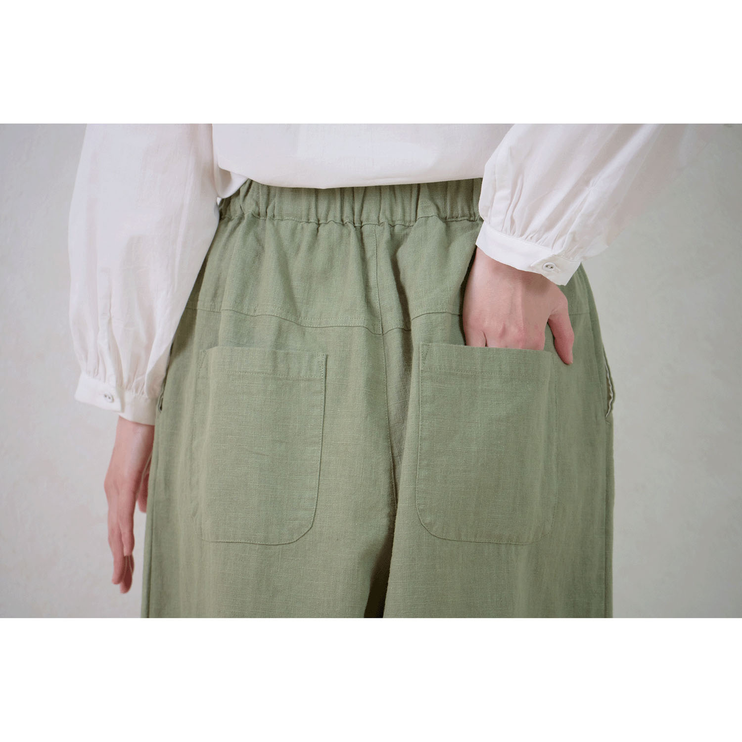 le ciel 麻綿平織パンツ - 画像10