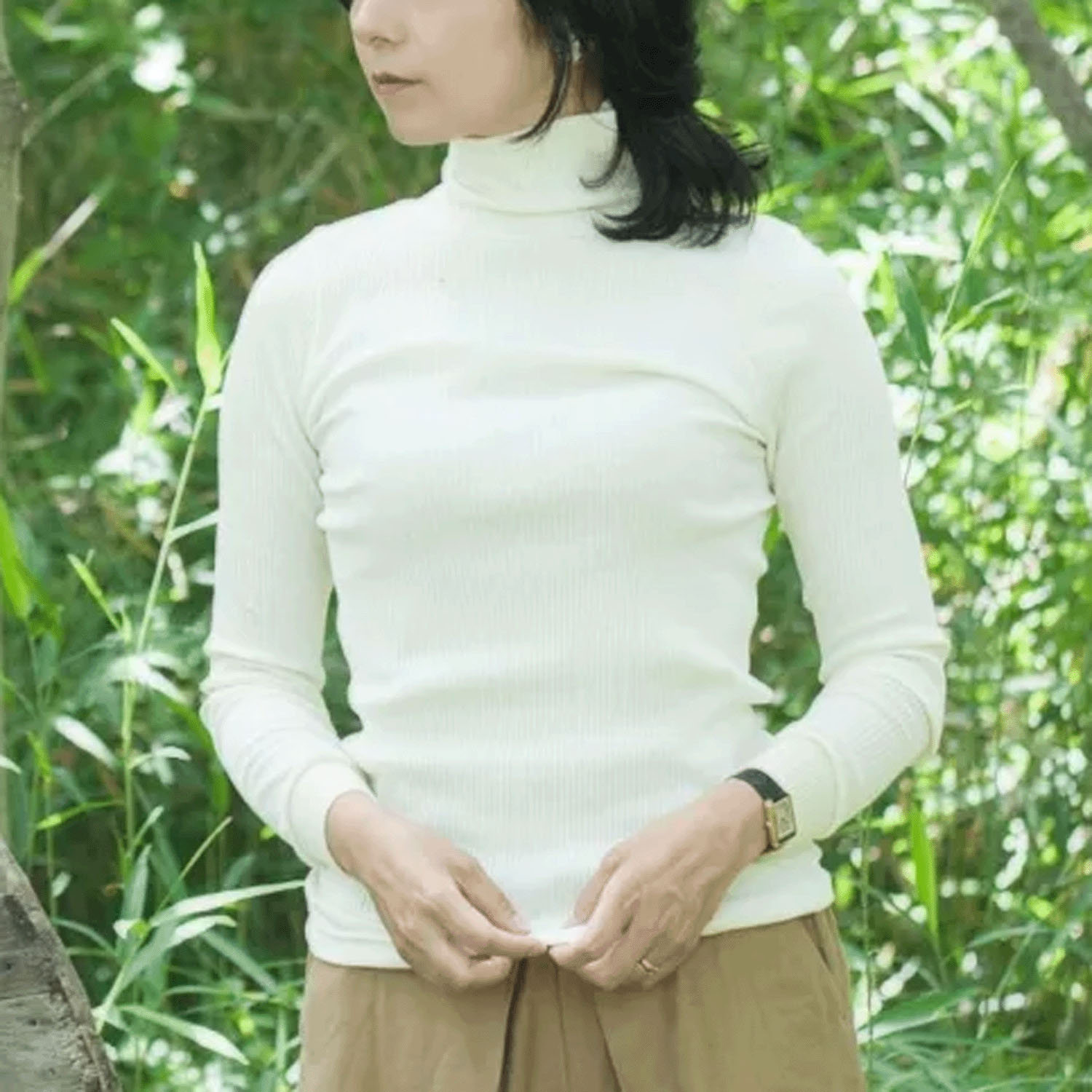 天衣無縫 コットンリブタートルネック