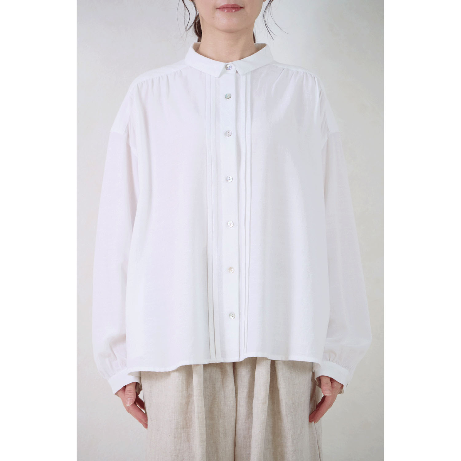 le ciel de demain コットンローンブラウス - 画像4