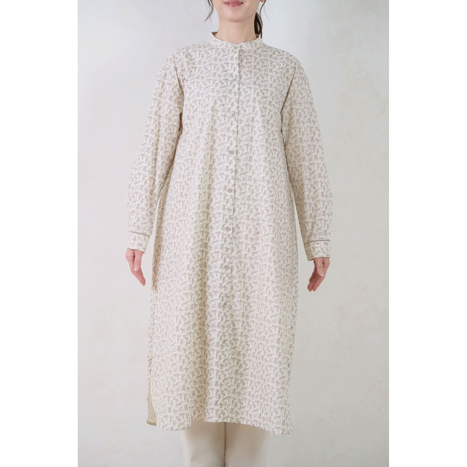 le ciel de demain コットンリーフプリントワンピース - 画像4