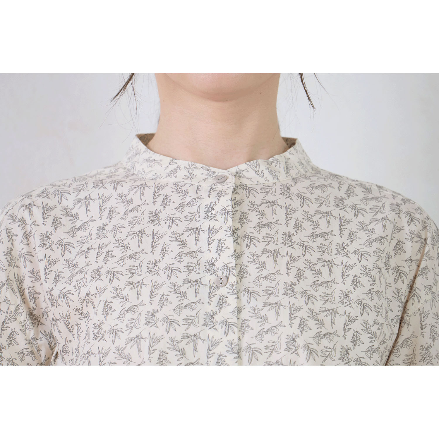 le ciel de demain コットンリーフプリントワンピース - 画像6