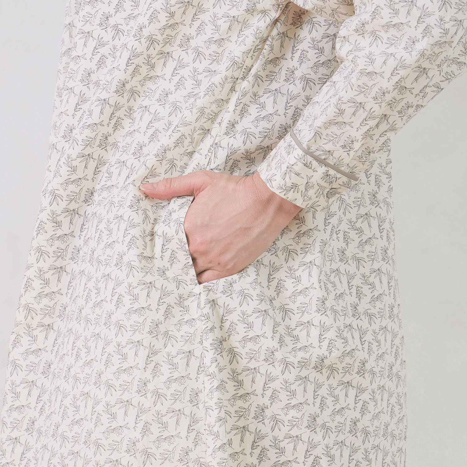 le ciel de demain コットンリーフプリントワンピース - 画像8