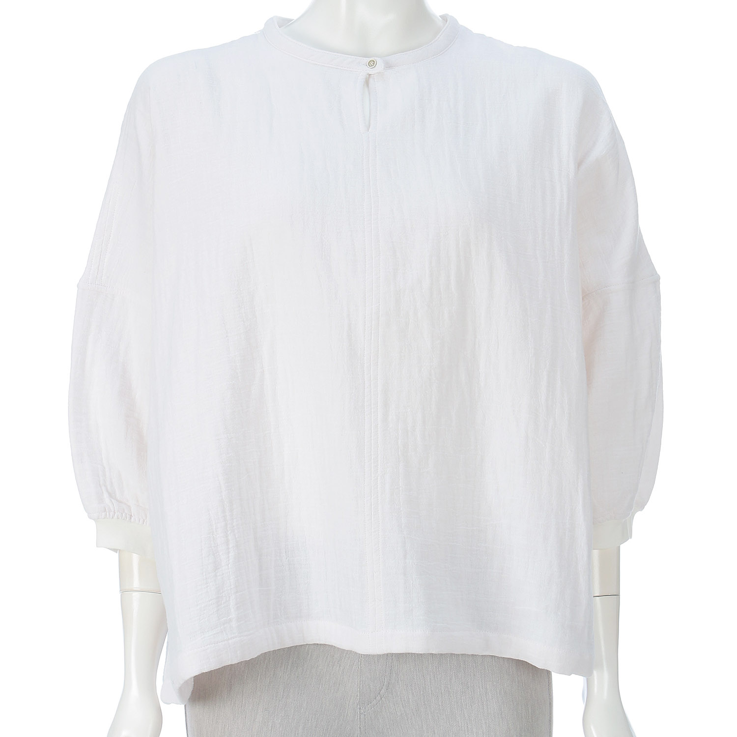 le ciel a tempsdoux  綿シャンブレーダブルガーゼブラウス - 画像8